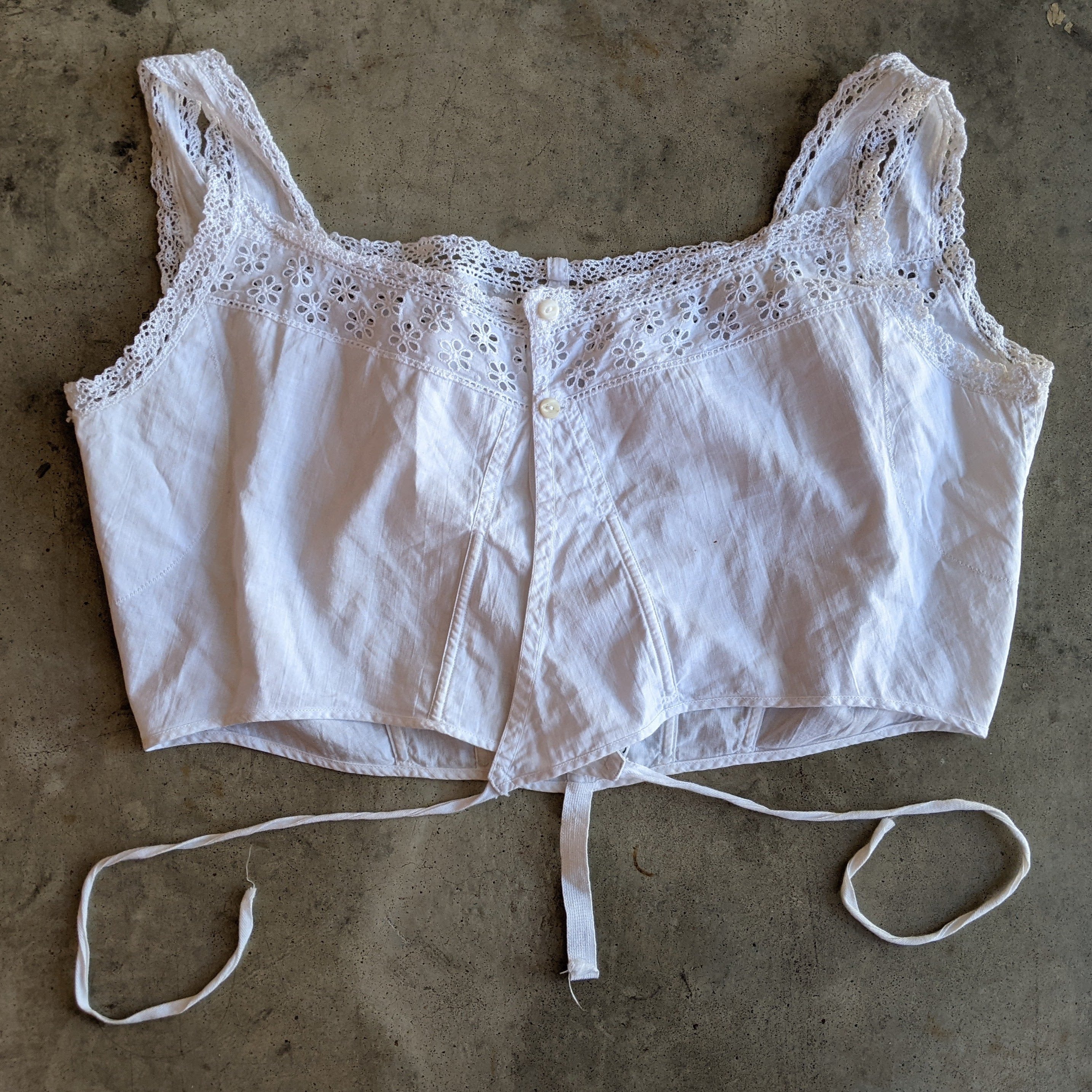 c. 1900s-1910s Cotton Boned Brassiere