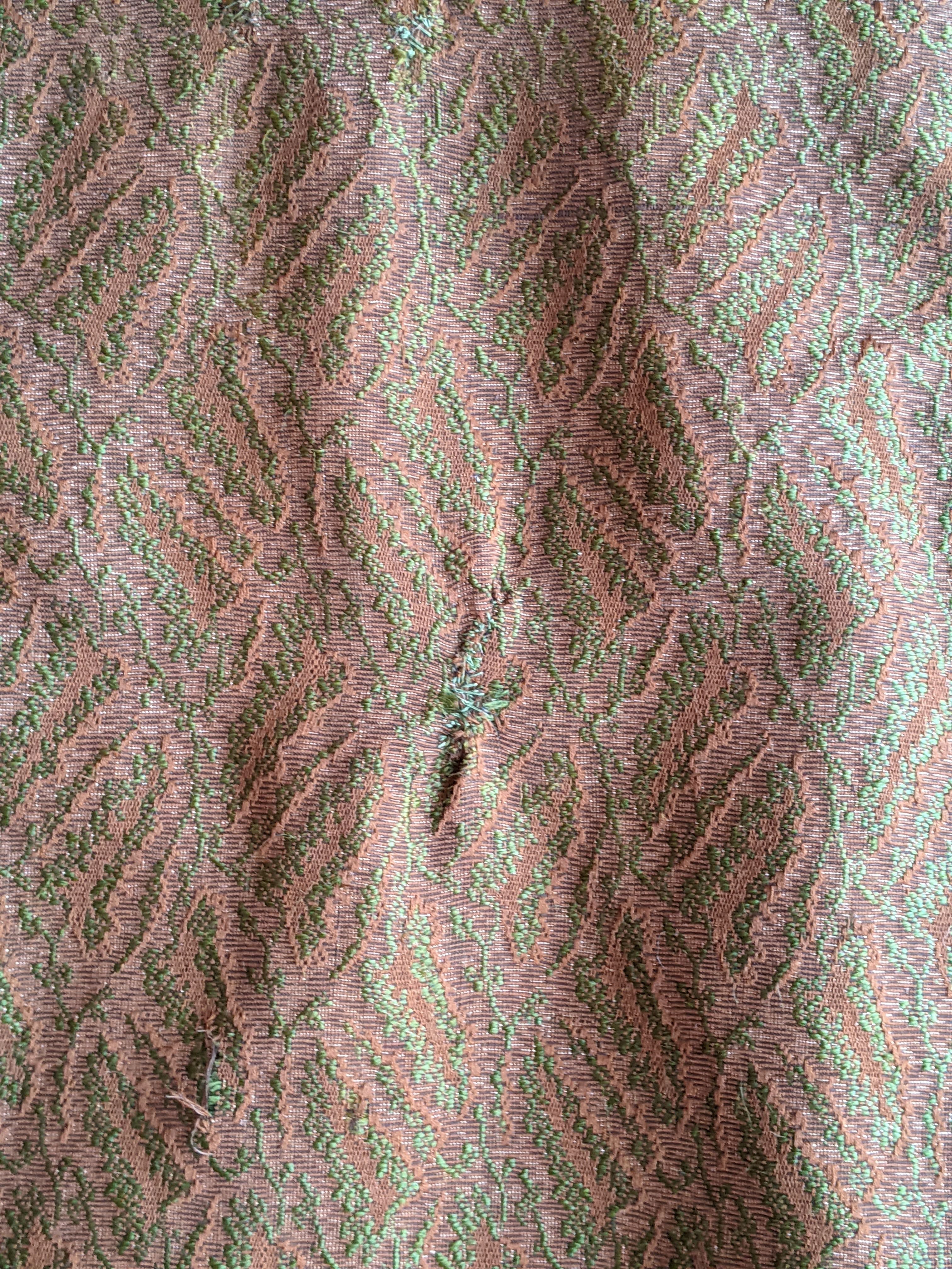1890s Green Wool + Silk Dress