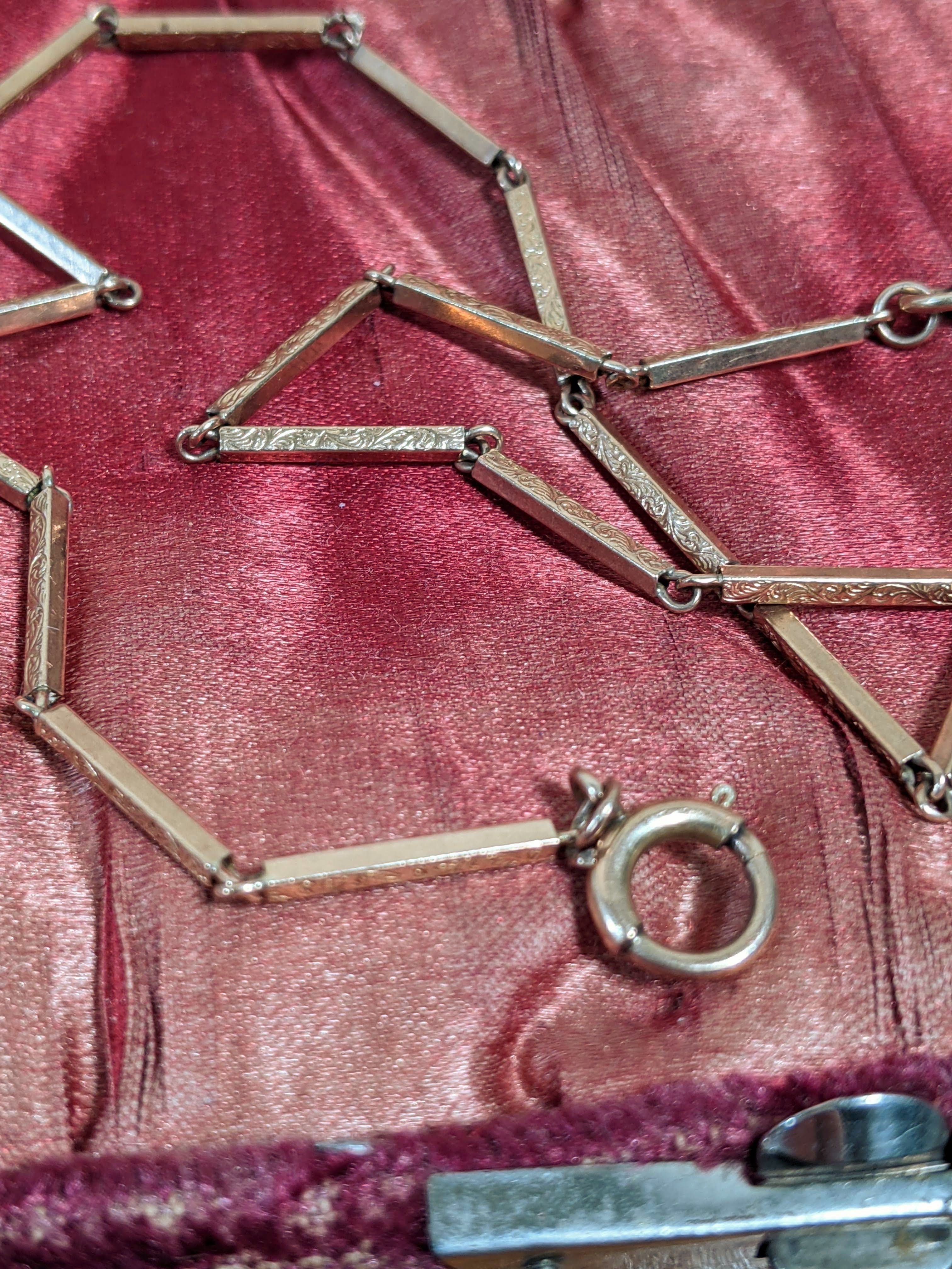 c. 1900s-1910s 10k Gold Watch Chain