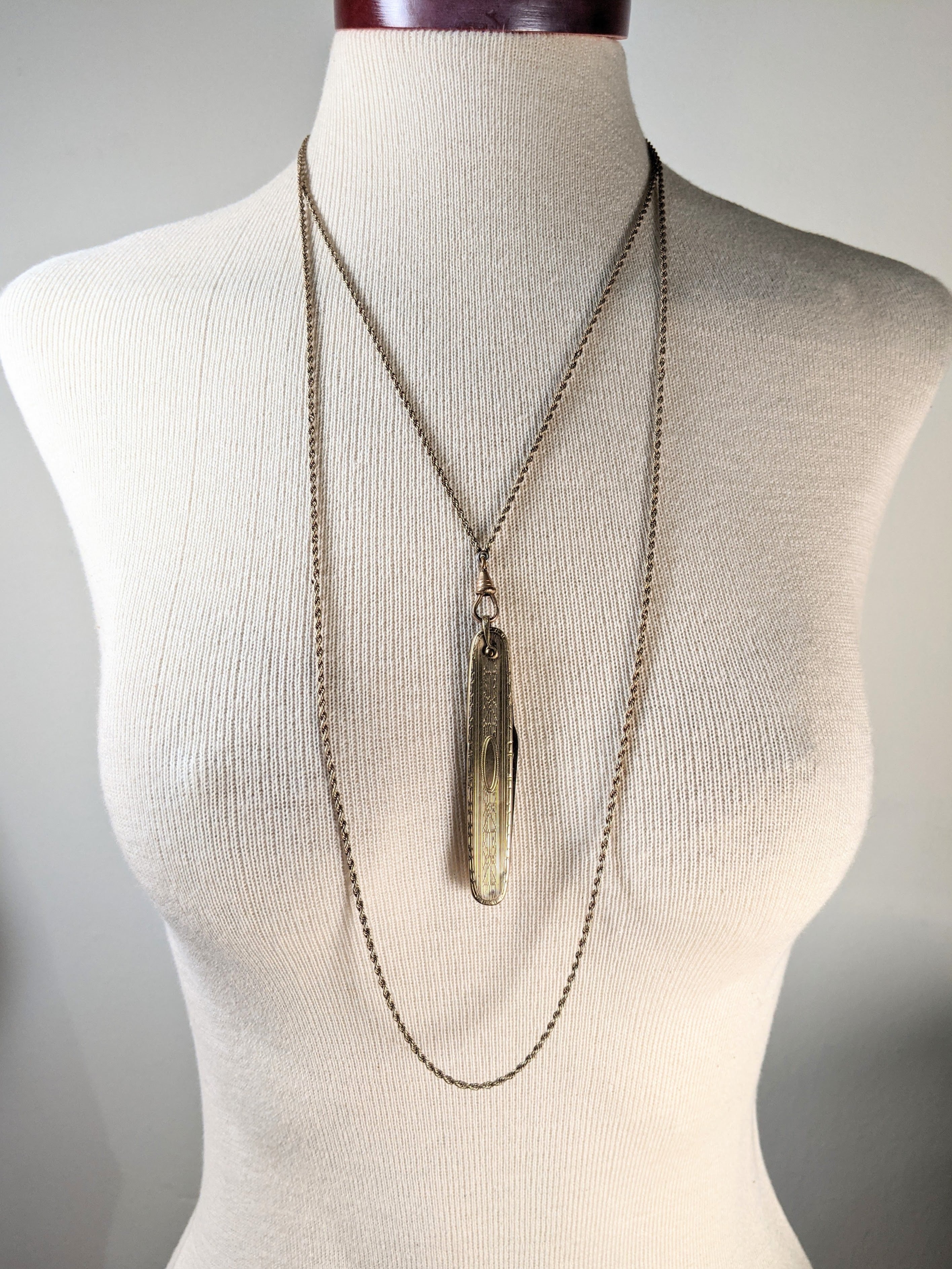 c. 1900s-1910s Gold Filled Pocket Knife Pendant