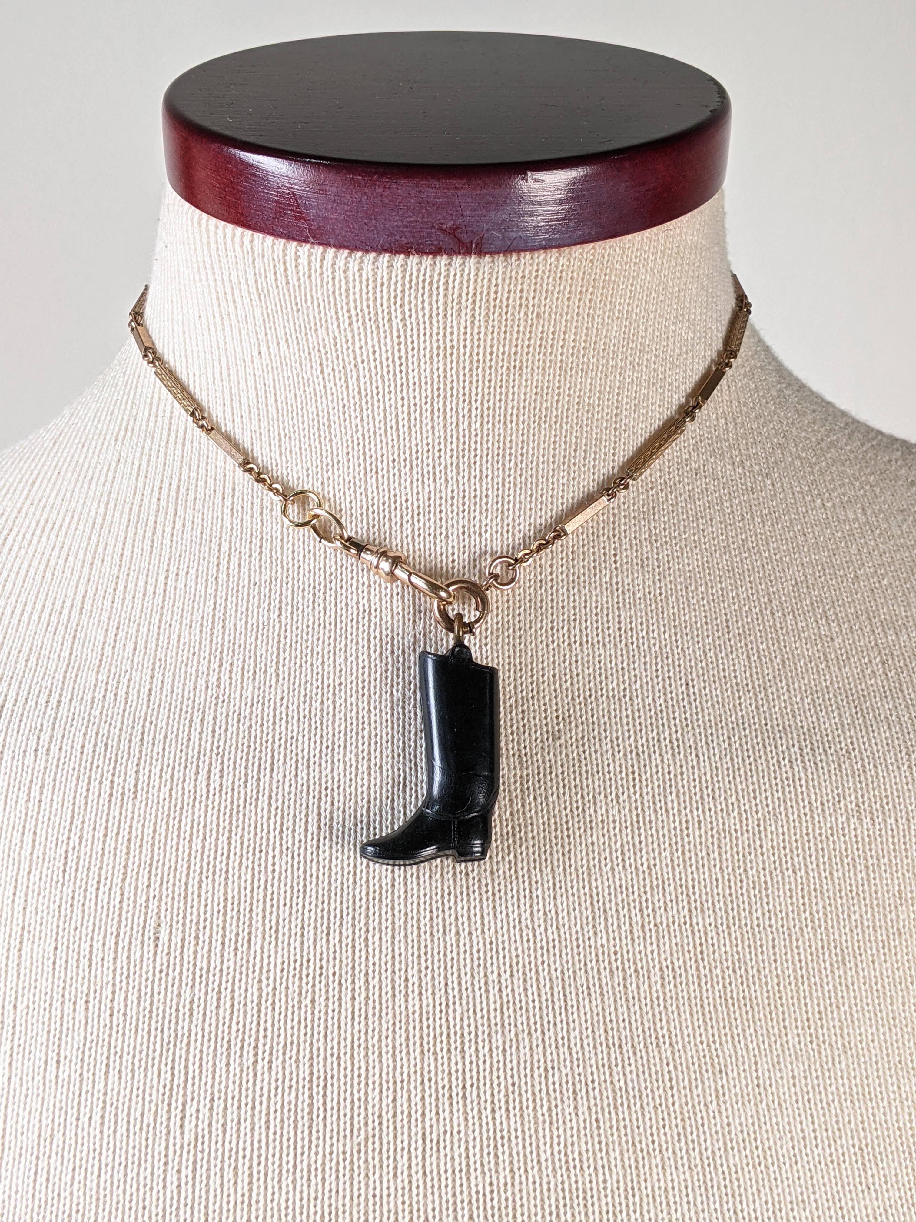 c. 1920s-1930s Compressed Coal Boot Charms