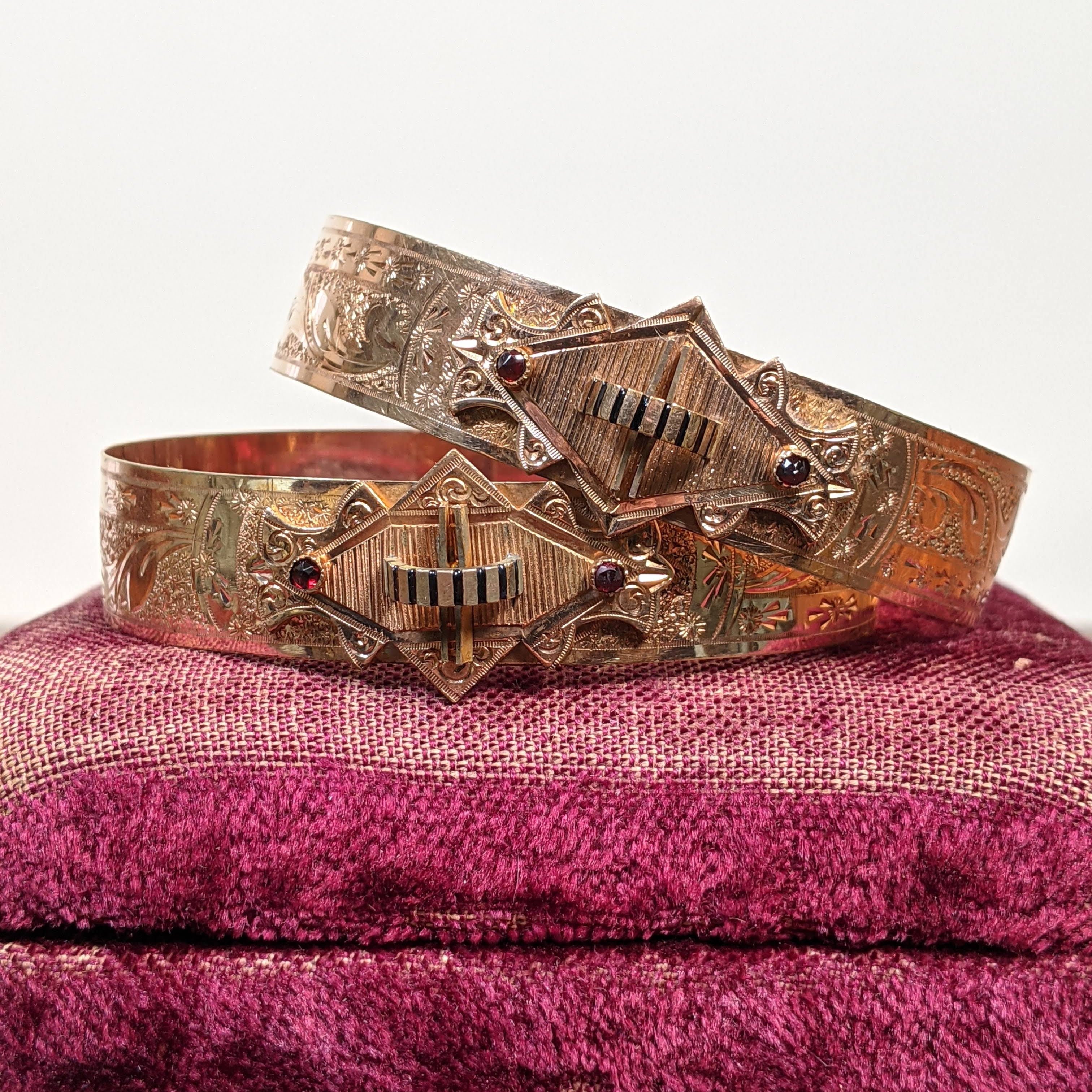 c. 1880s Pair of Gold Filled Bracelets