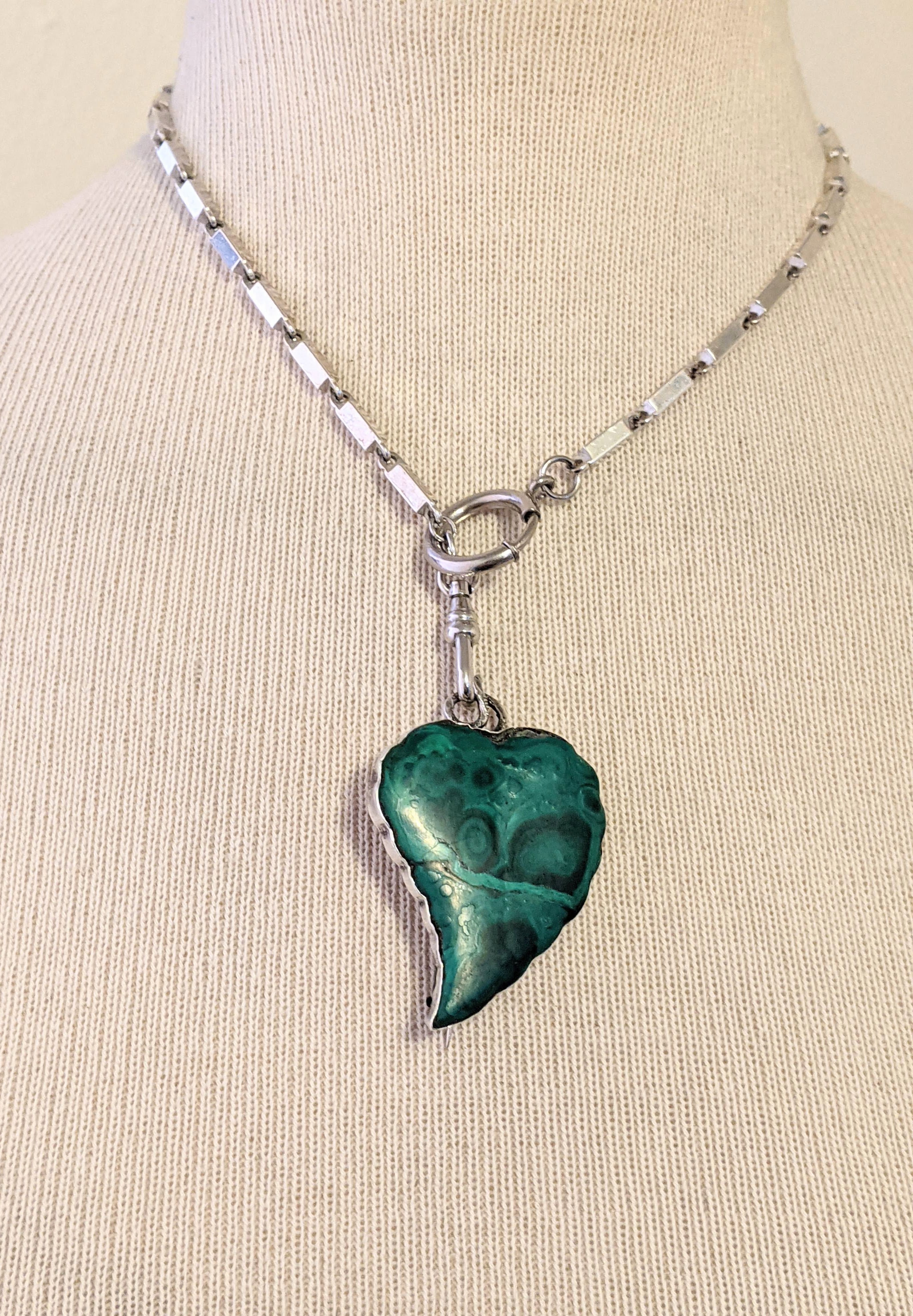 Victorian Scottish Malachite Leaf / Witch&