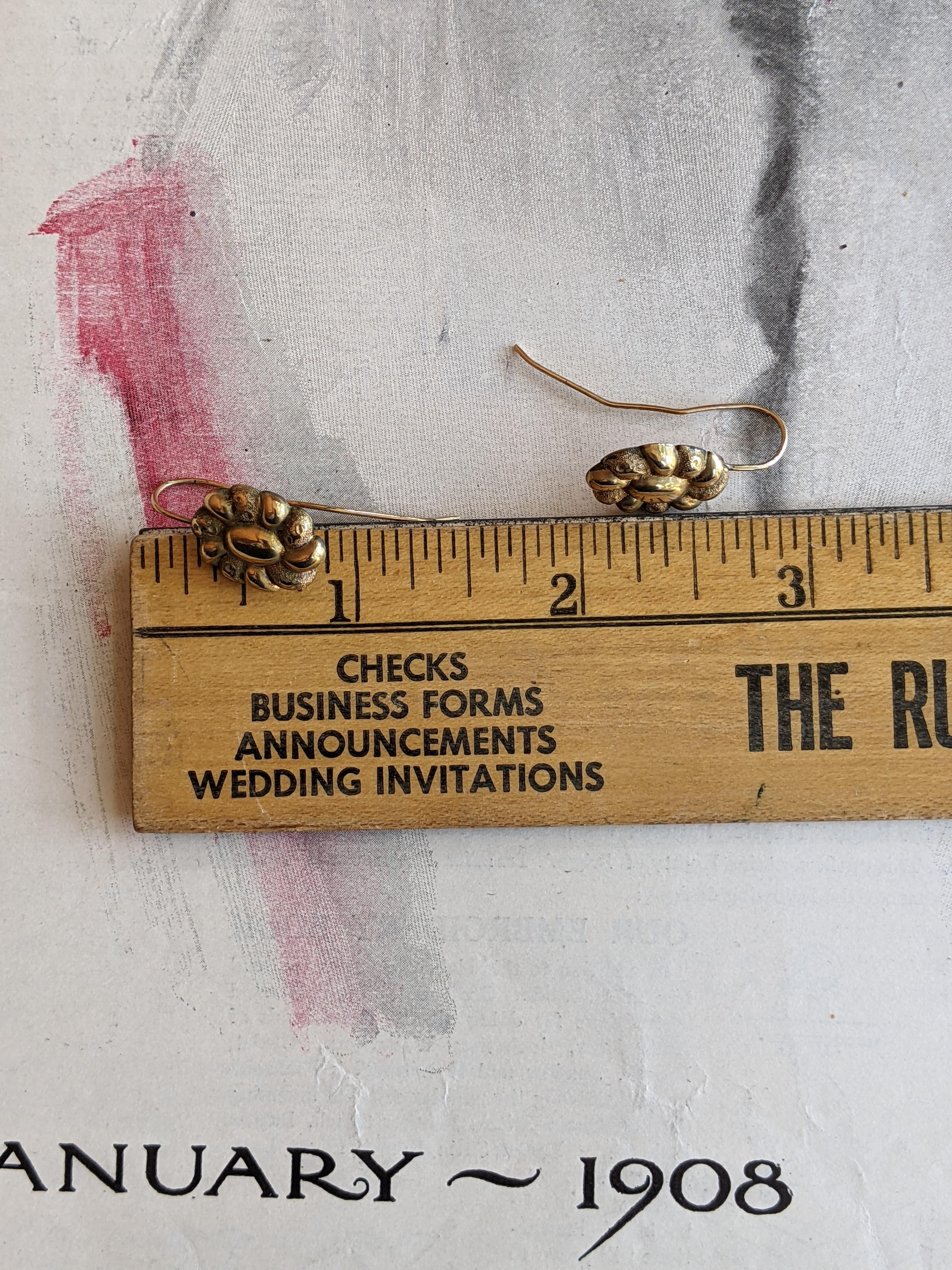19th c. 10k Gold Earrings