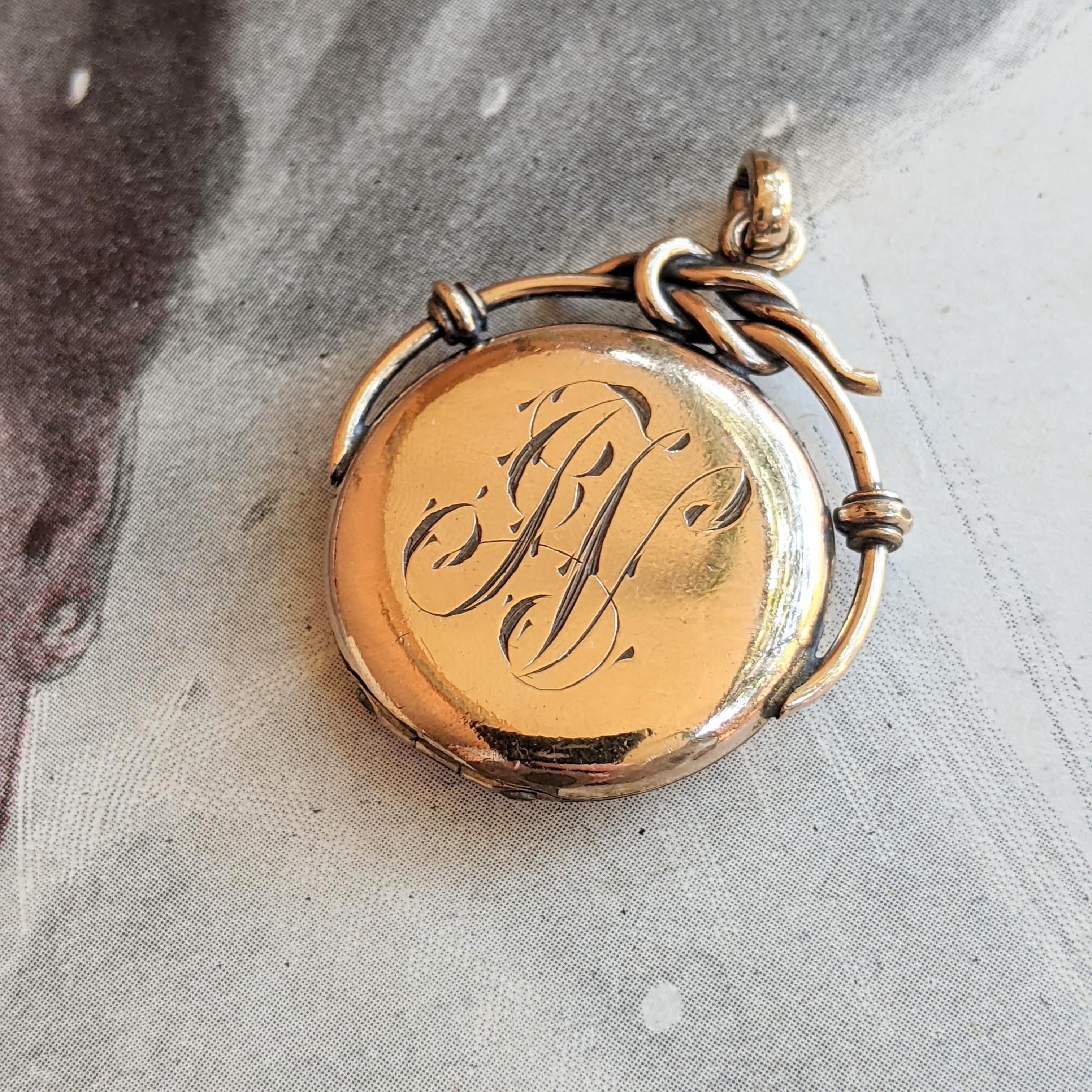 c. 1900s-1910s 14k Gold Over Silver Locket