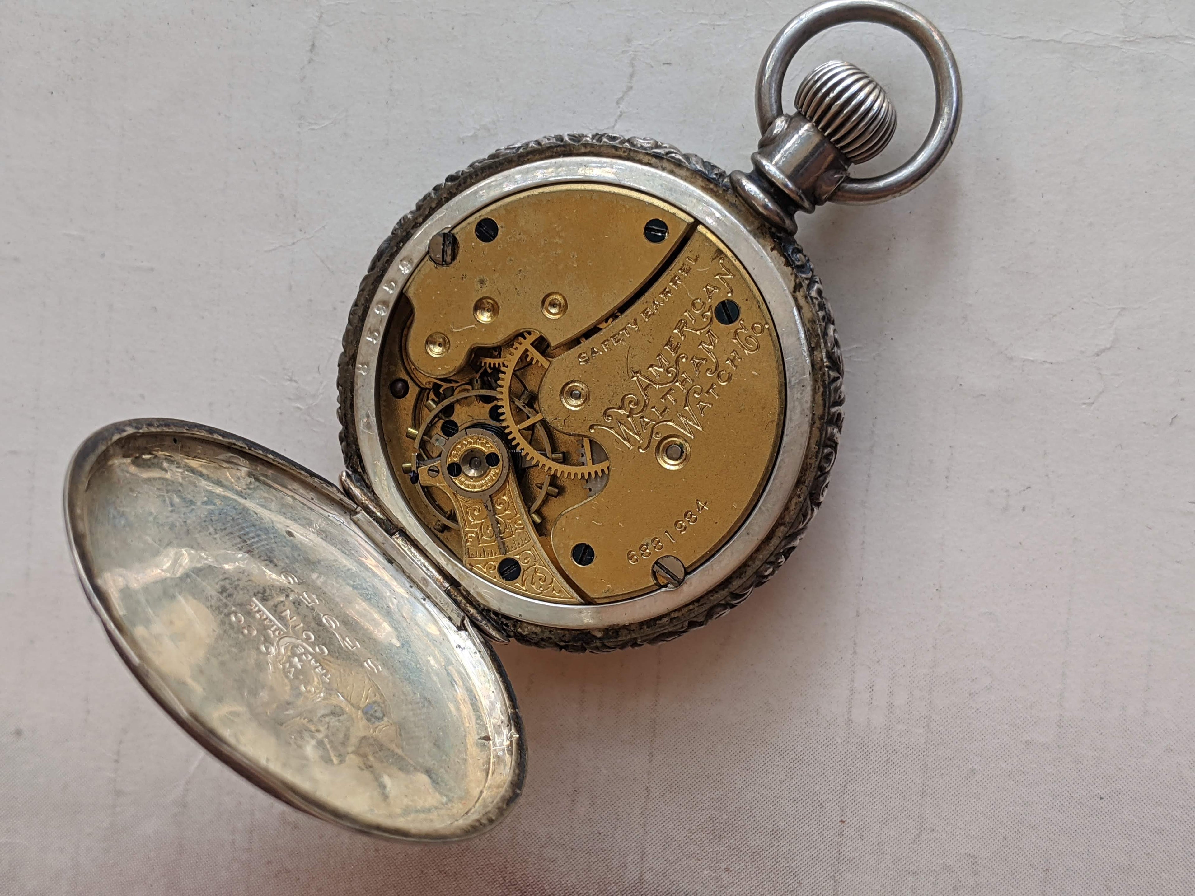 c. 1890s Coin Silver Pocket Watch