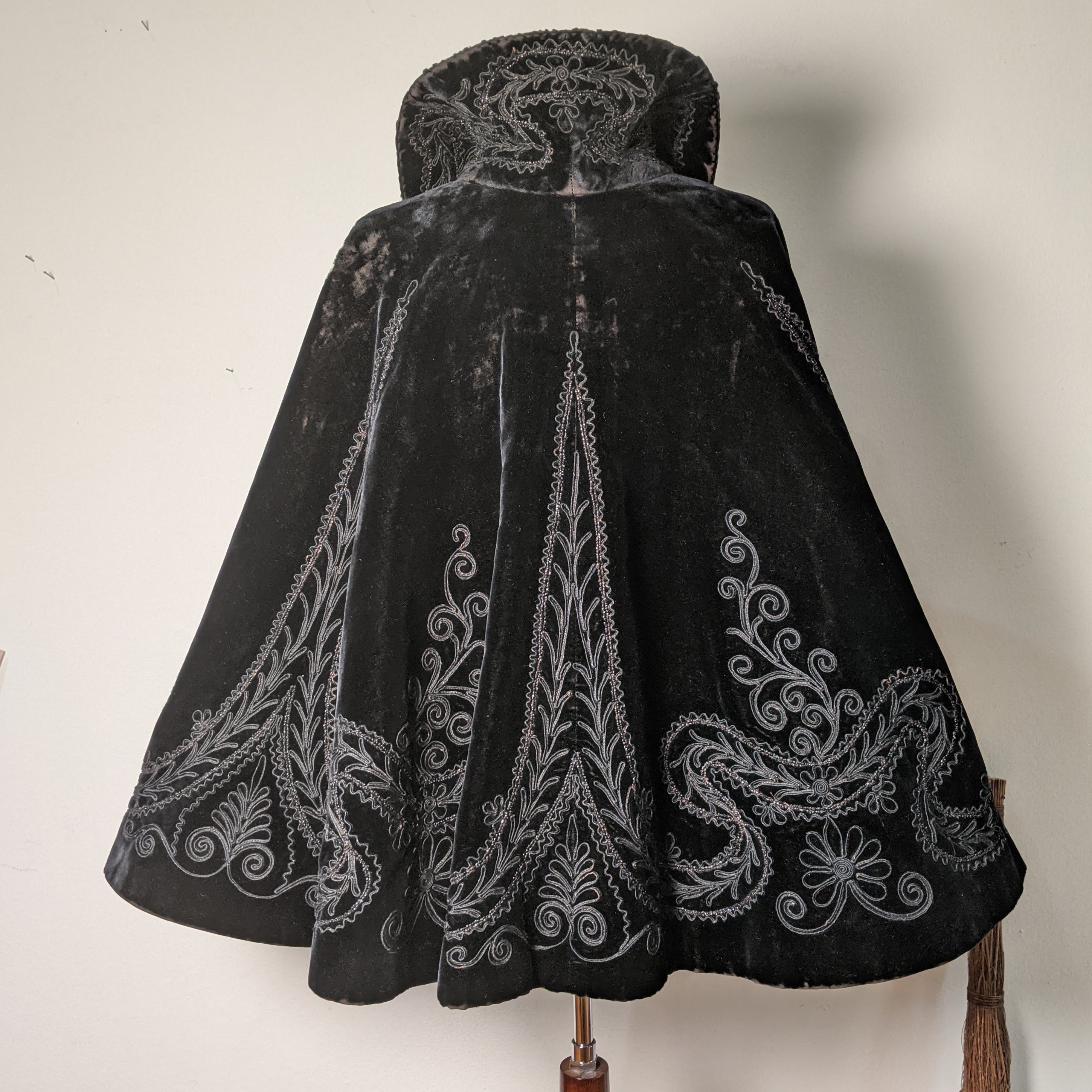 c. 1890s Silk Velvet Cape | Study, Display, Repair