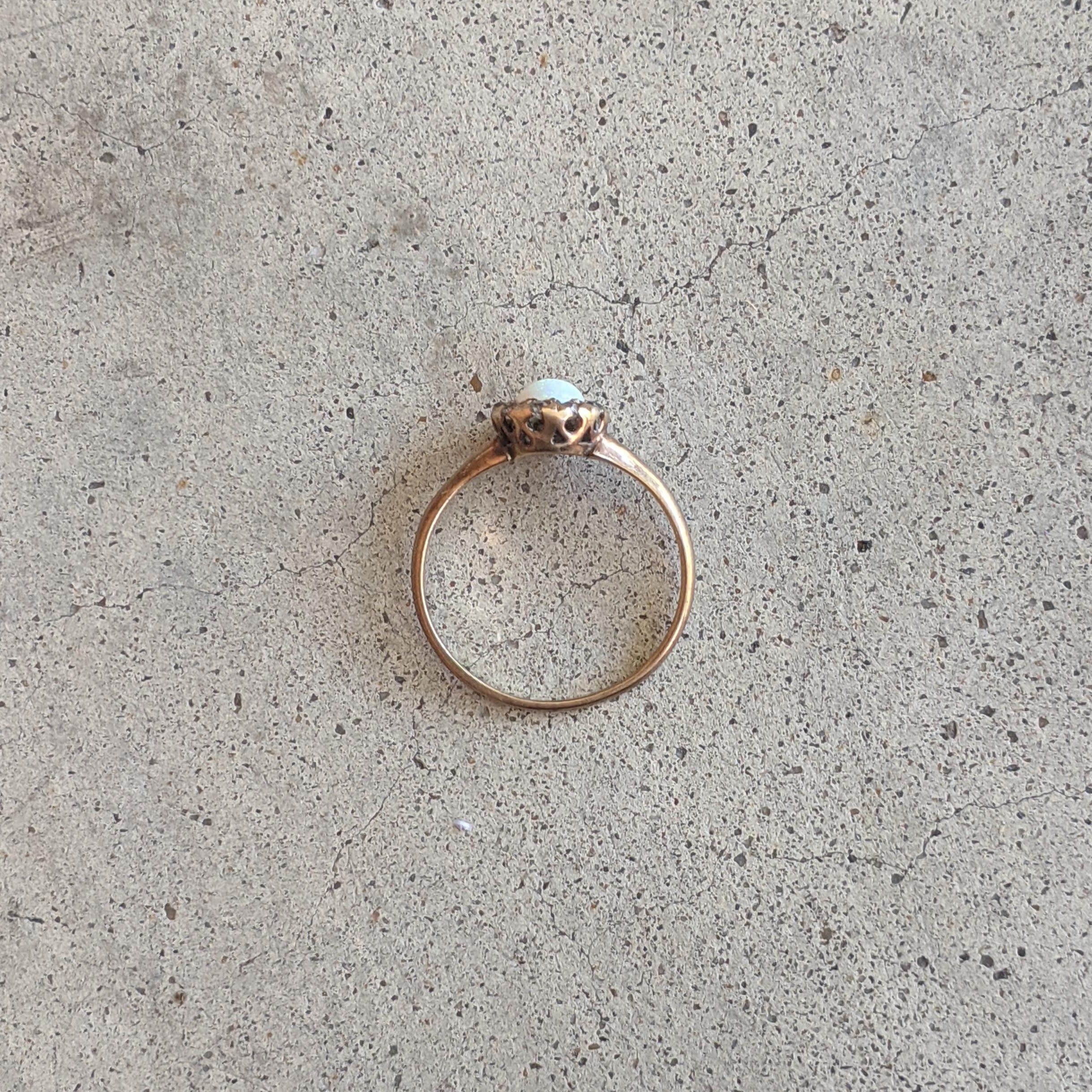 Late 19th-Early 20th c. Opal Diamond Ring