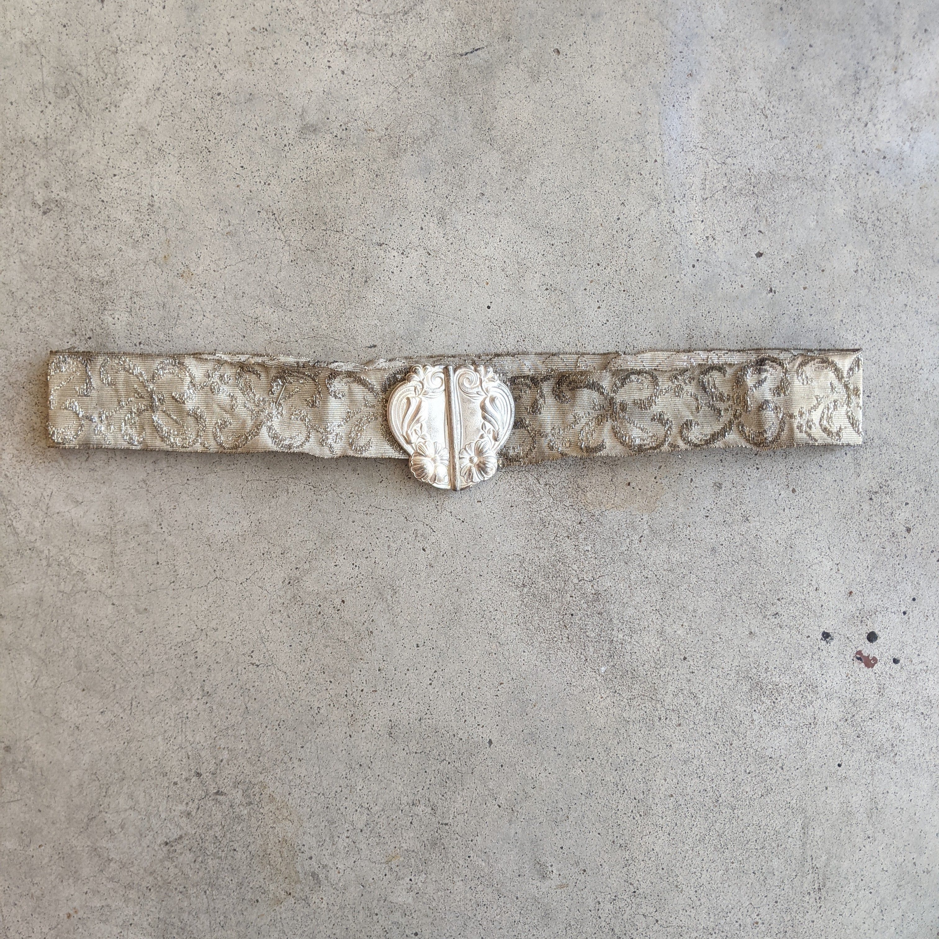 c. 1910s Silver Lamé Belt