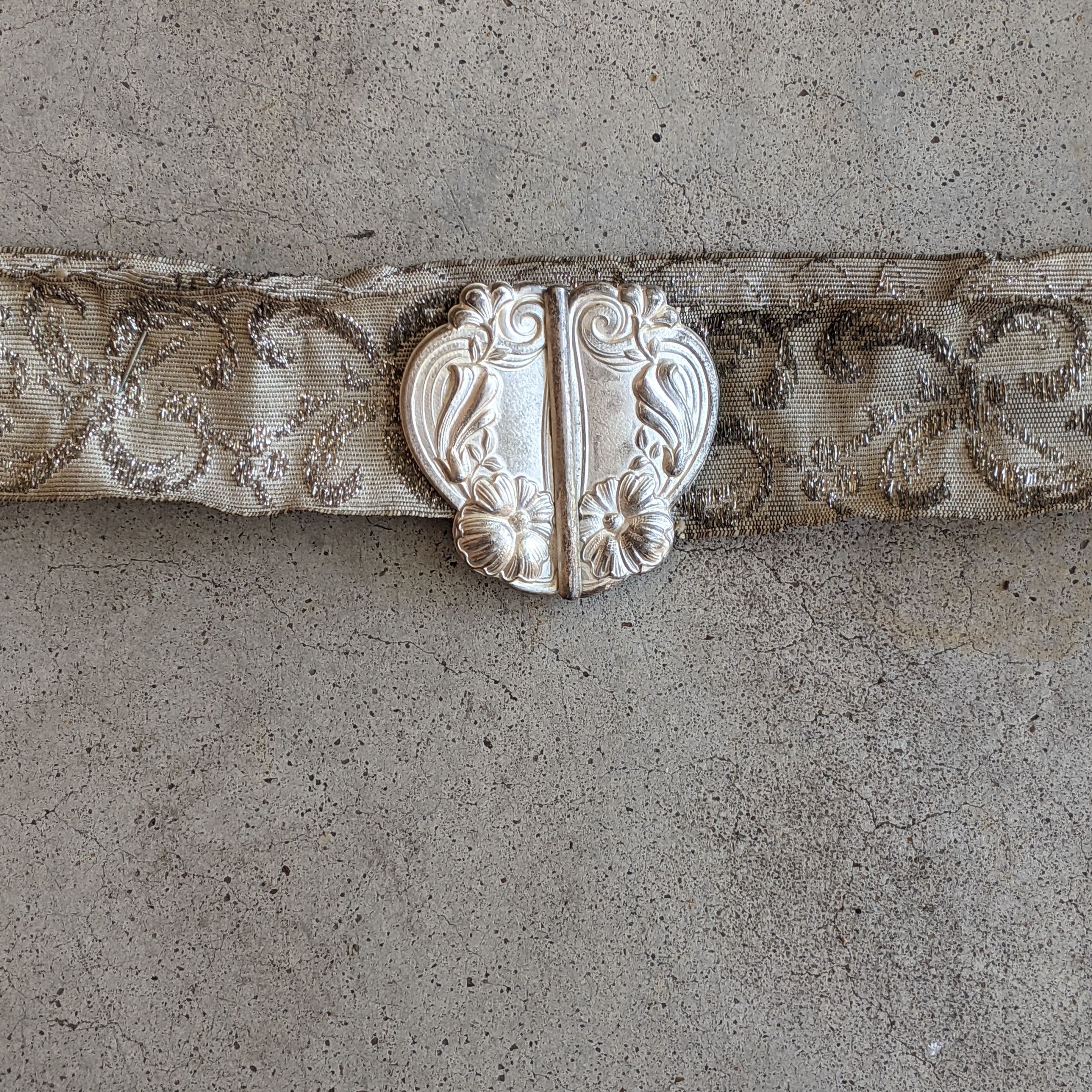 c. 1910s Silver Lamé Belt