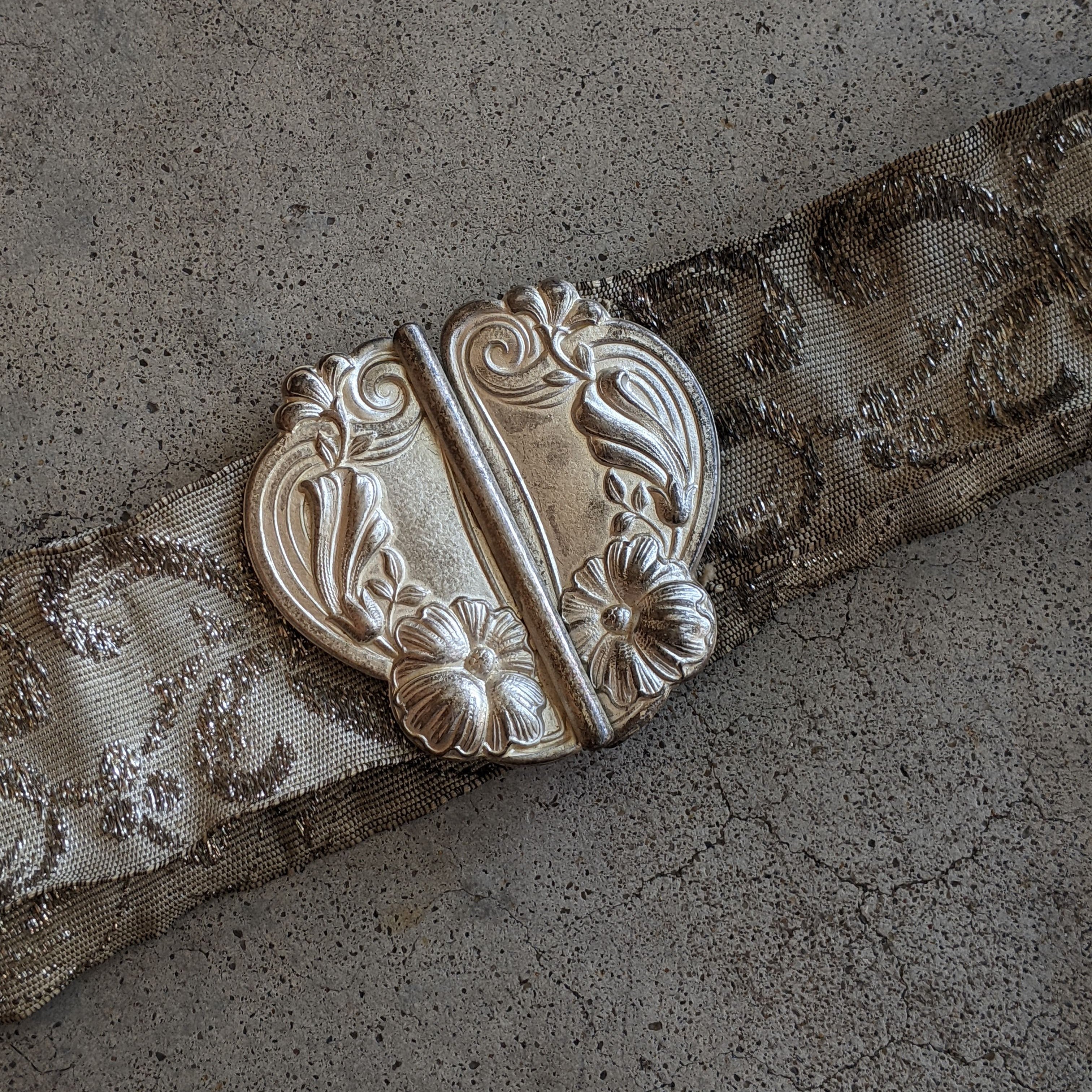 c. 1910s Silver Lamé Belt
