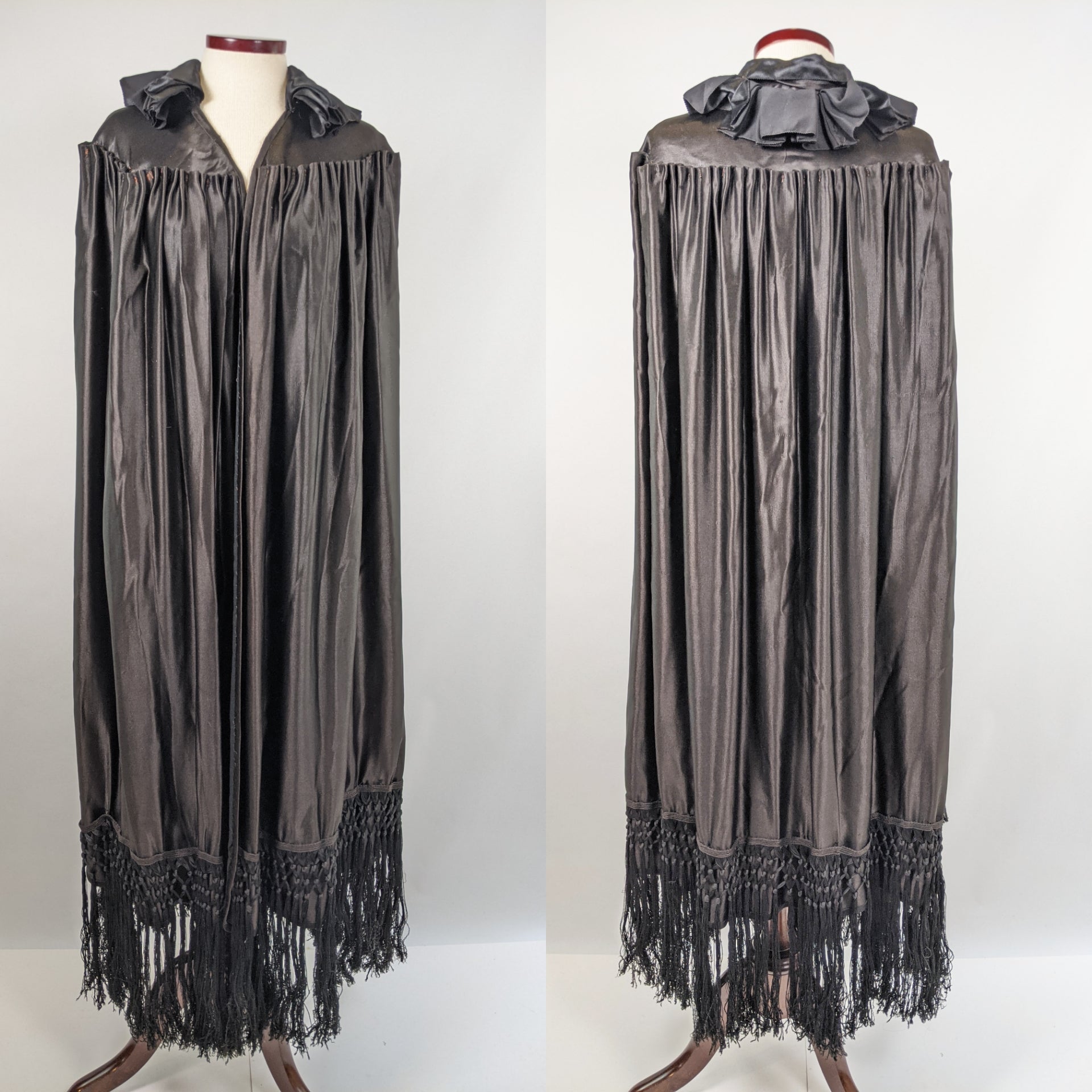 1910s-1920s Black Silk Cape