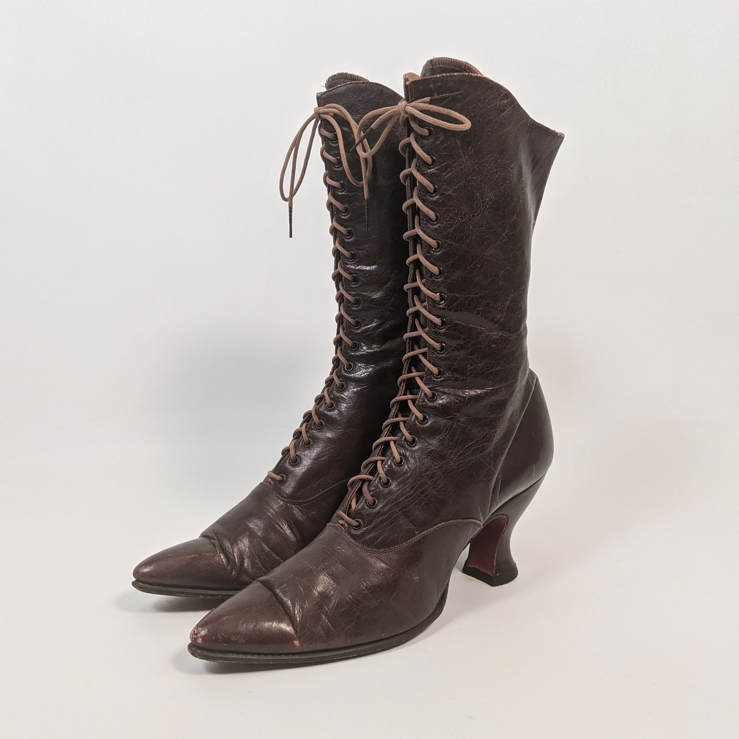 1910s-20s Brown Boots | Approx Sz 7