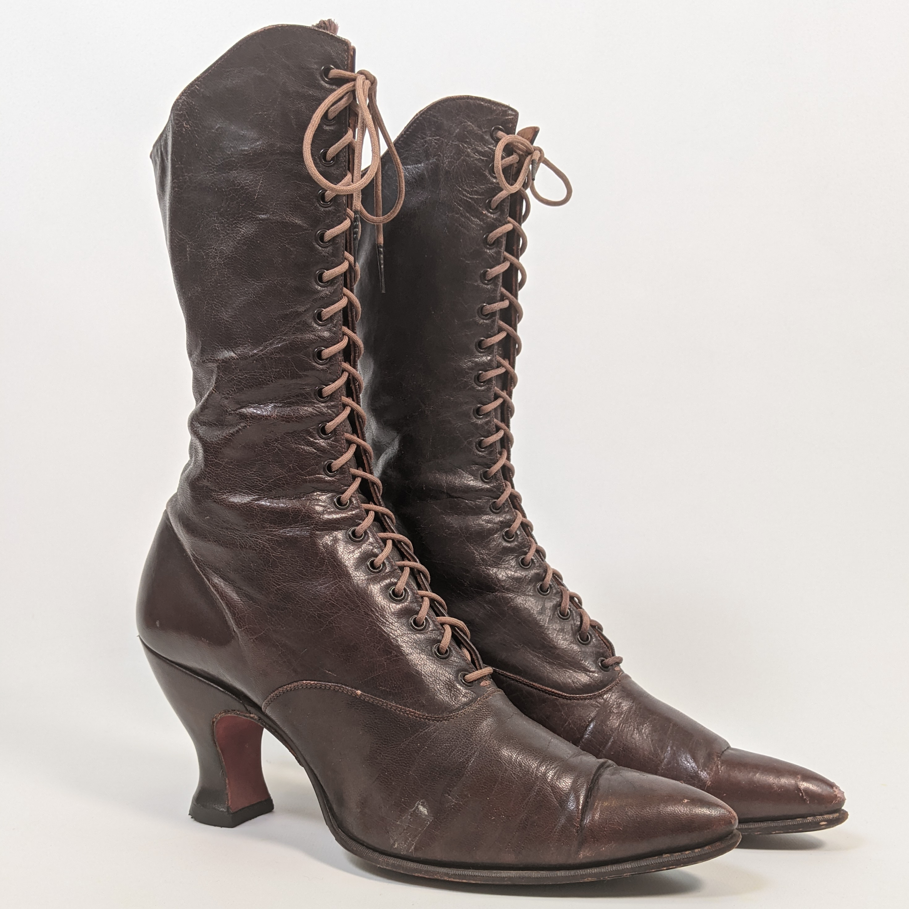 1910s-20s Brown Boots | Approx Sz 7