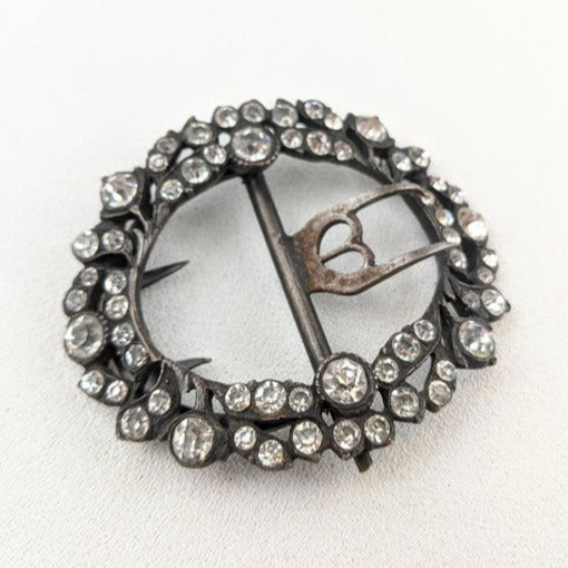 Georgian Silver and Paste Shoe Buckle