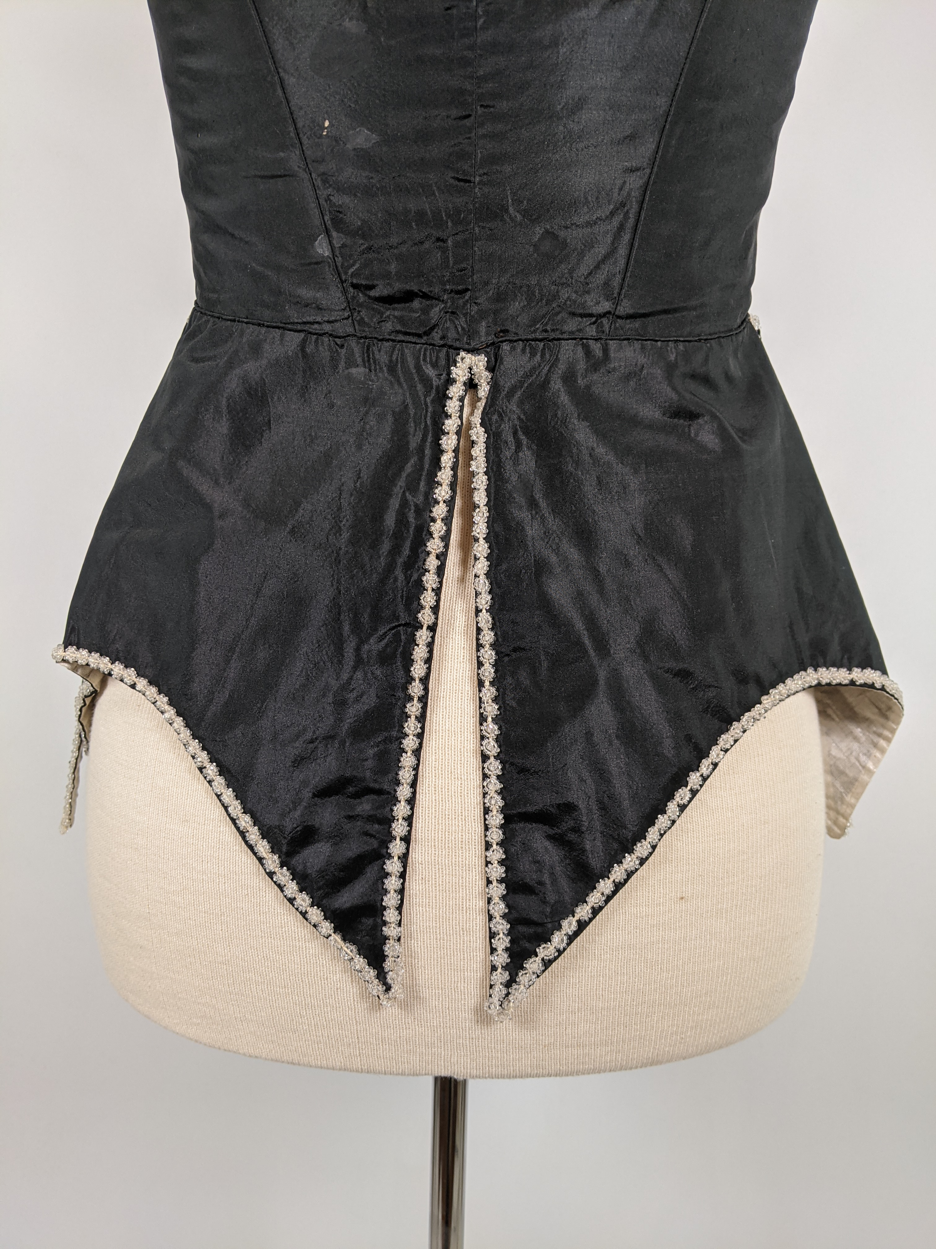 1860s Swiss Waist or Corsage | Button Closures