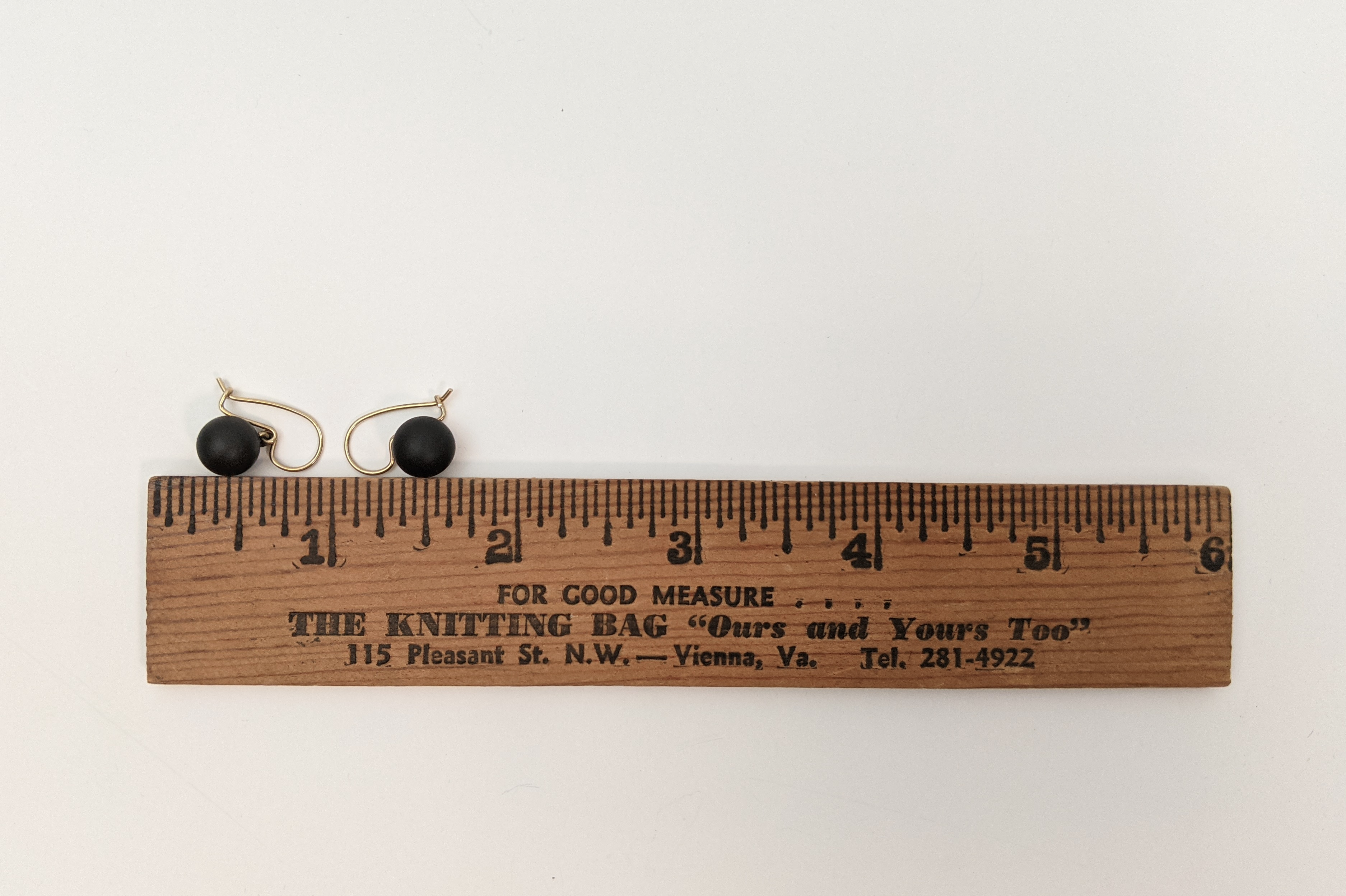 Victorian French Jet Orb Ear Drops