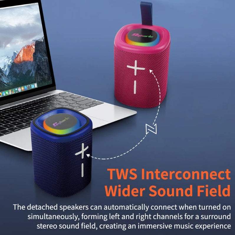 Cyboris S18 2 In 1 Magnetic Split Bluetooth Speaker, Color Blocking Waterproof Dual Splittable Portable Wireless Speaker 20W Loud Stereo Sound, Bluetooth V5.3, 24H Playtime, True Wireless Stereo - Gadgets & Gifts