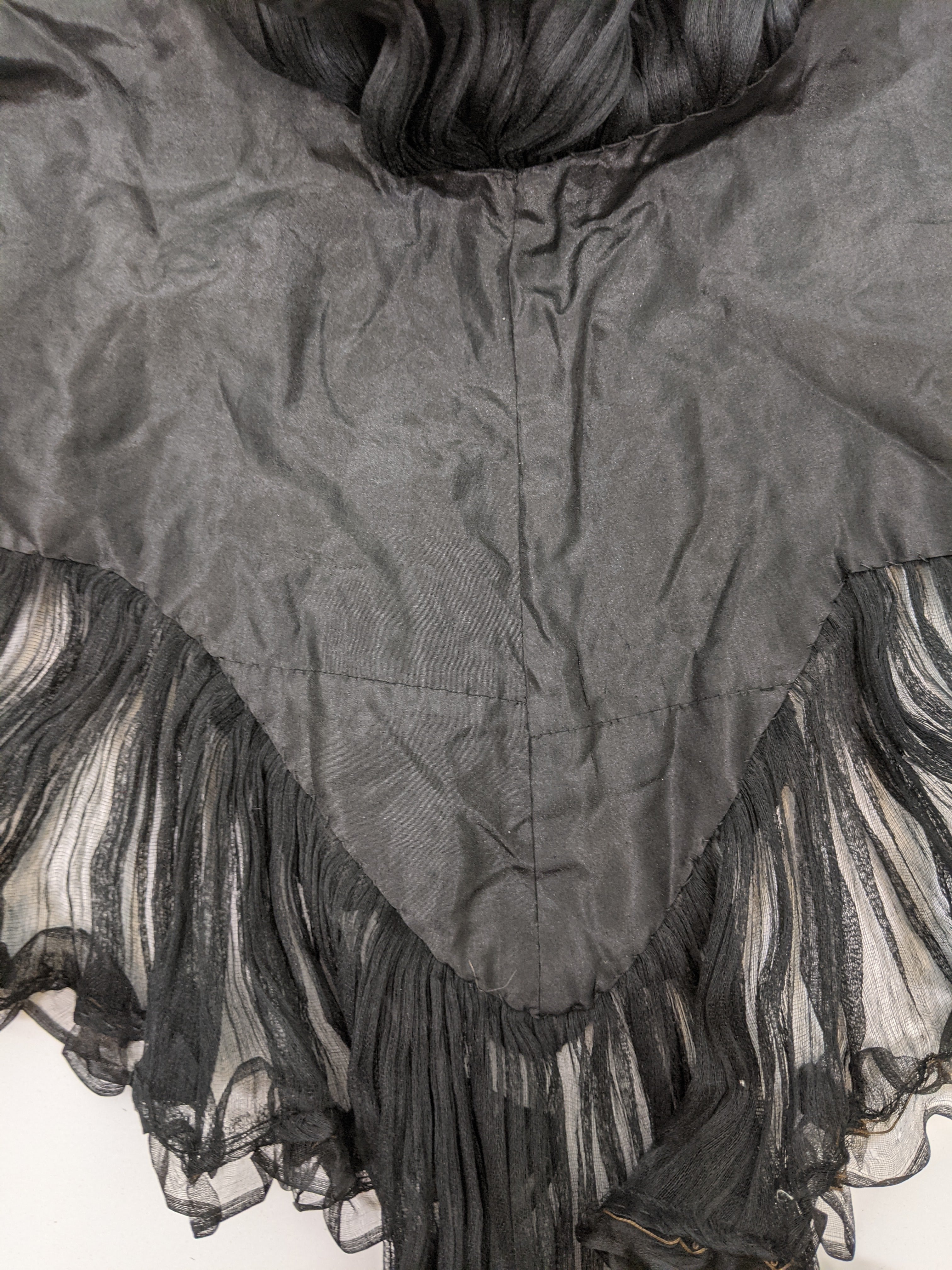 1890s Black Chiffon Trimmed Capelet