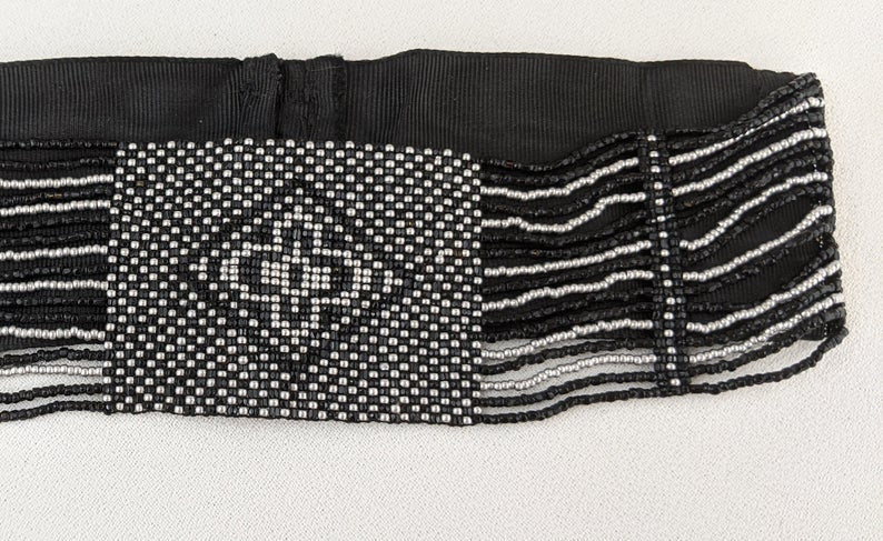 1910s-1920s Beaded Choker Collar Necklace