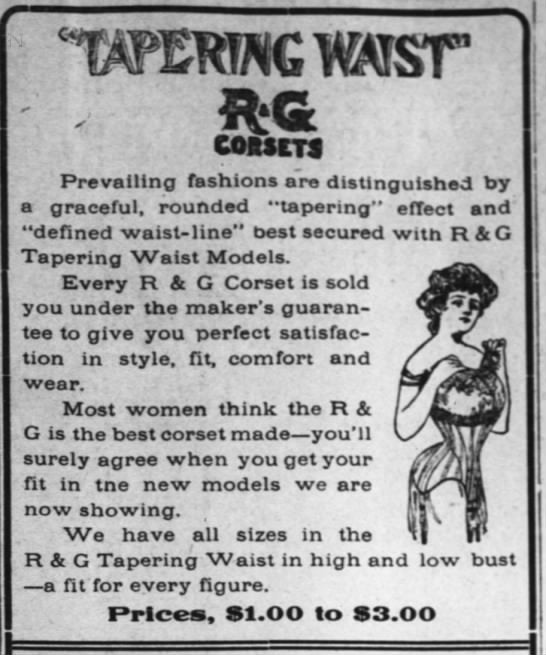 1900s R&G Tapering Waist Corset | 23"