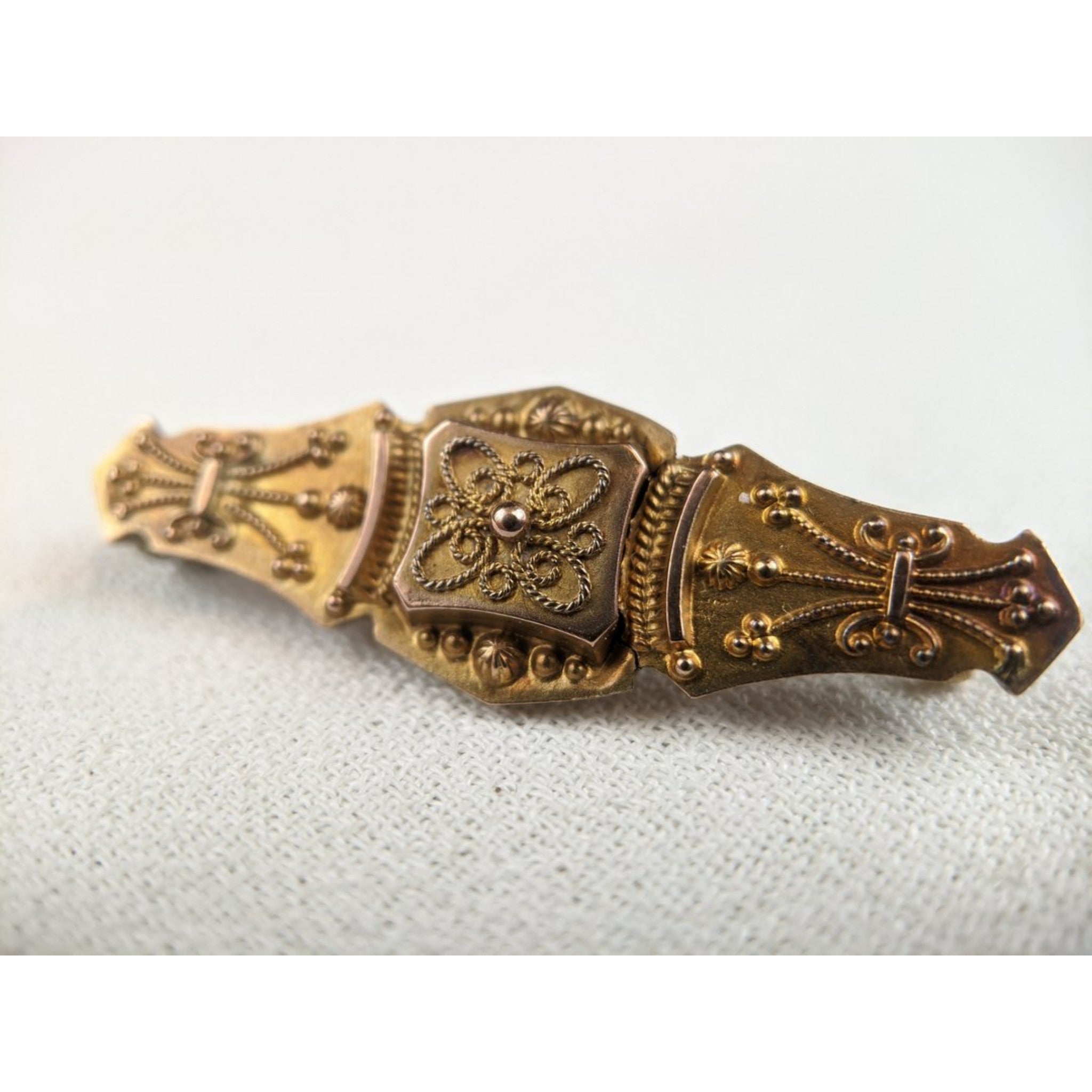 Victorian 9k Gold Hair Brooch