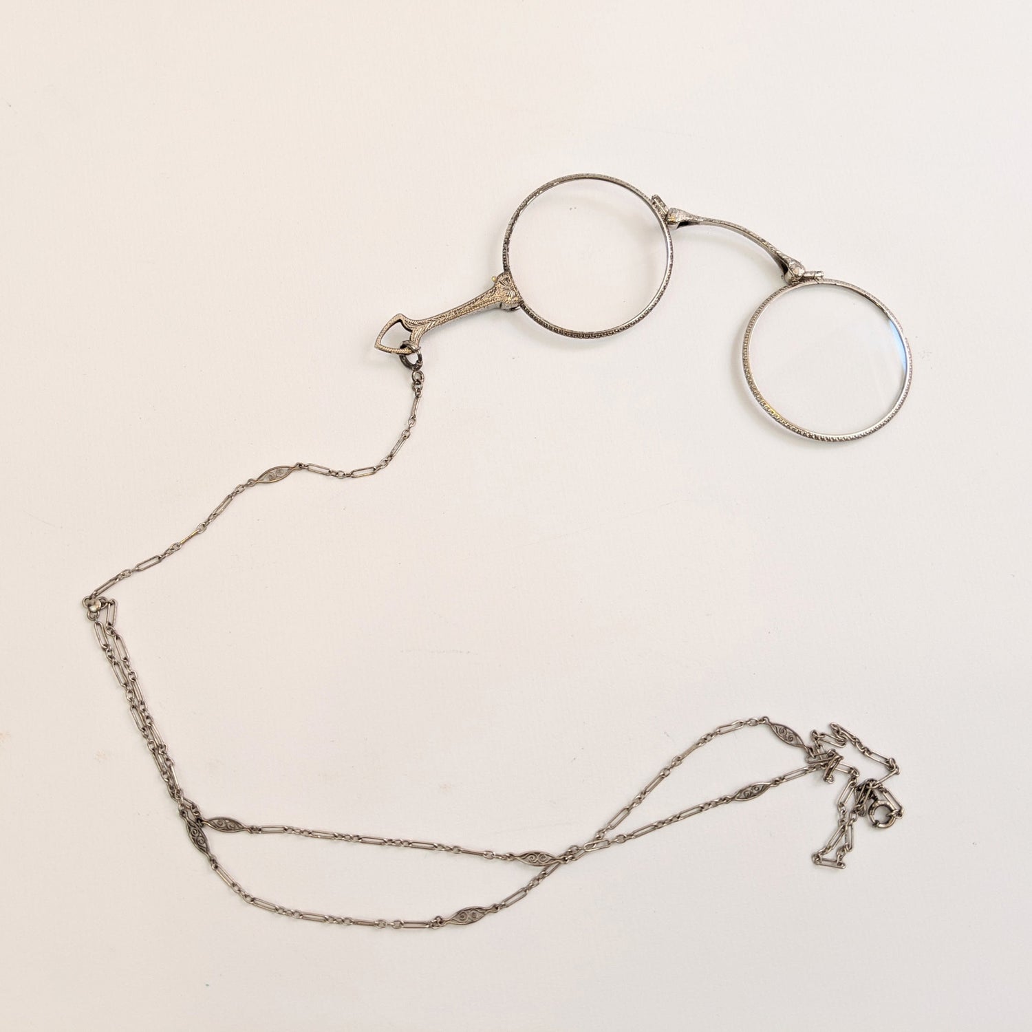 Art Deco Sterling Silver Folding Lorgnette