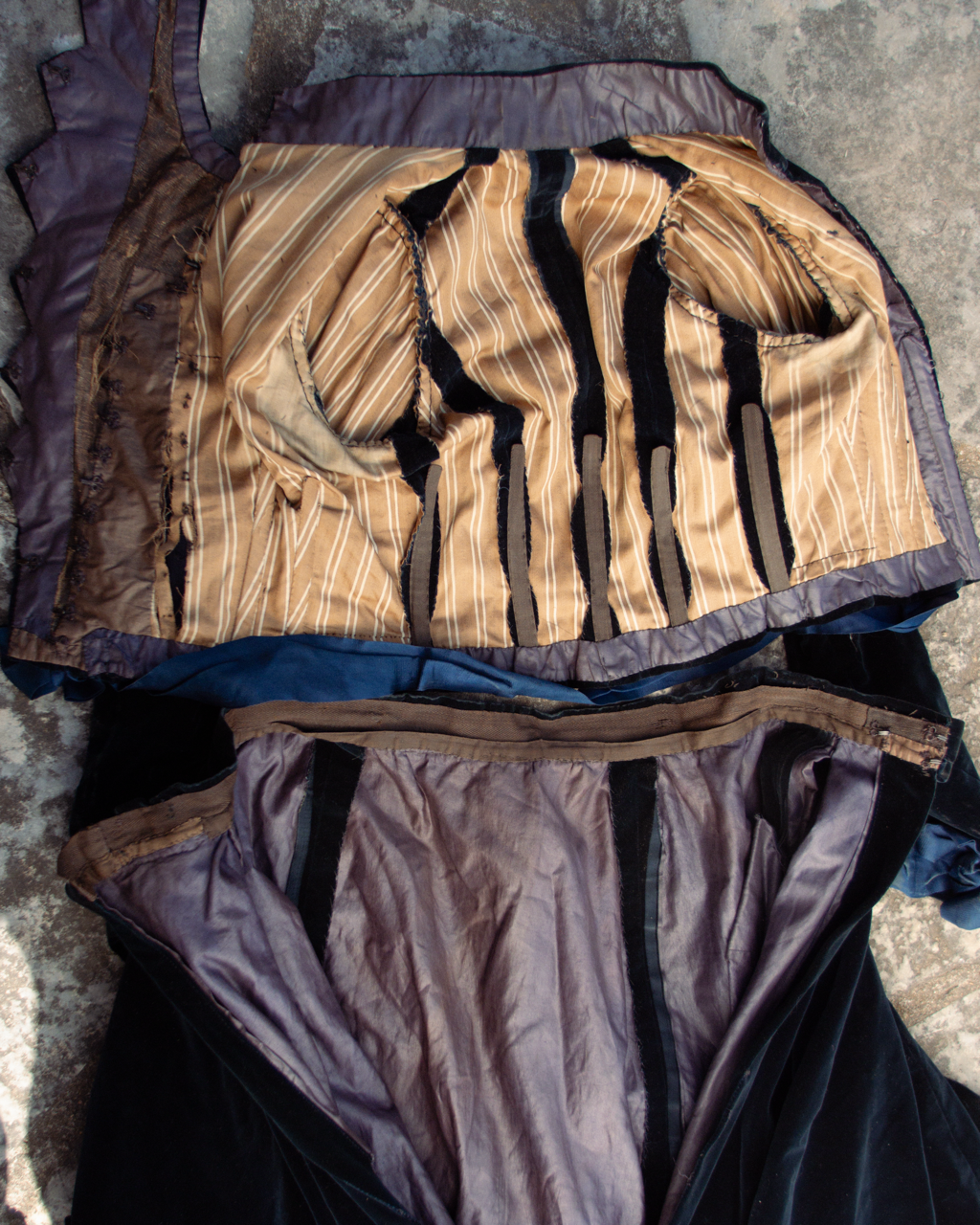 c. 1899-1900 Blue Velvet Dress