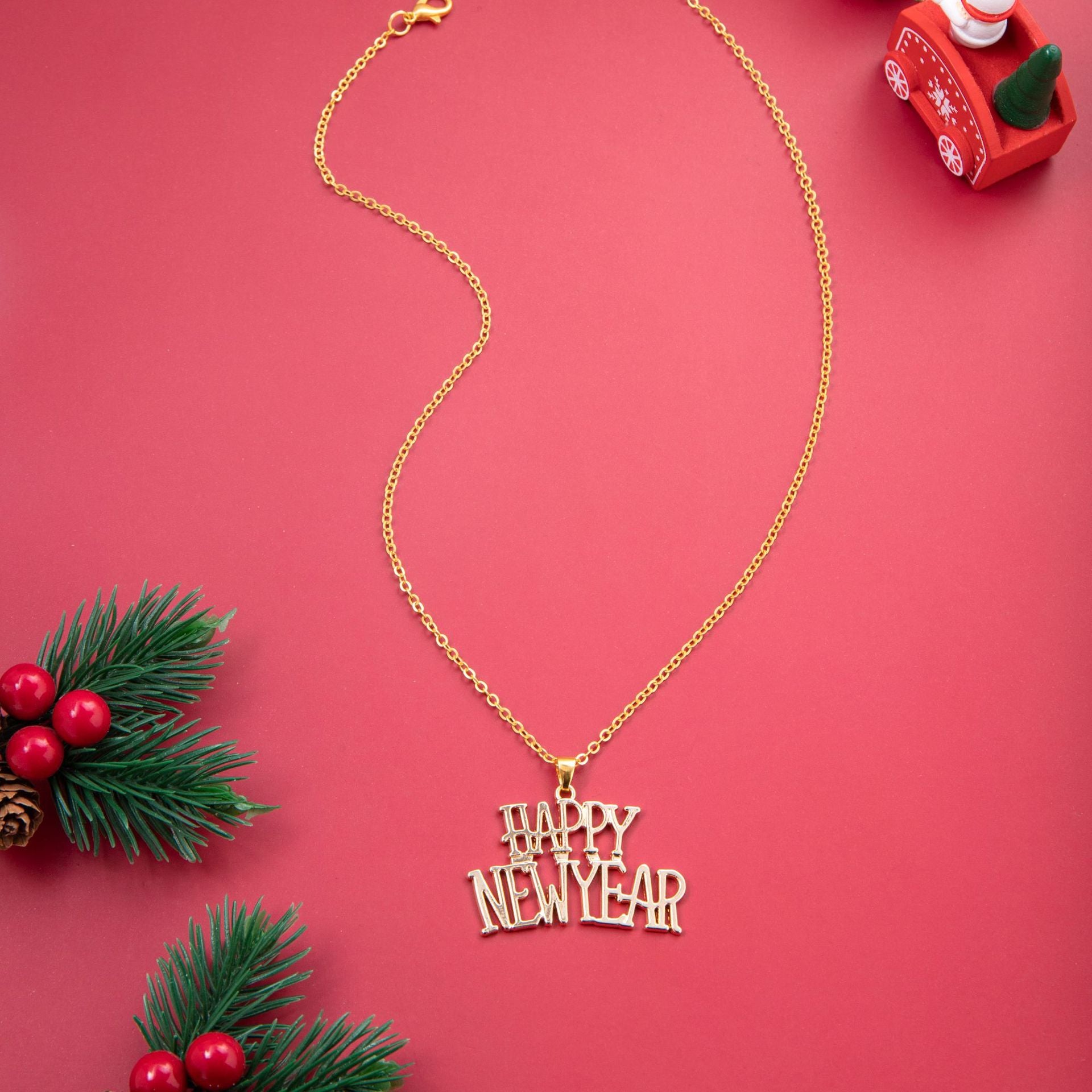 Happy New Year English Letter Happy New Year Fashion Classic Women's Necklace