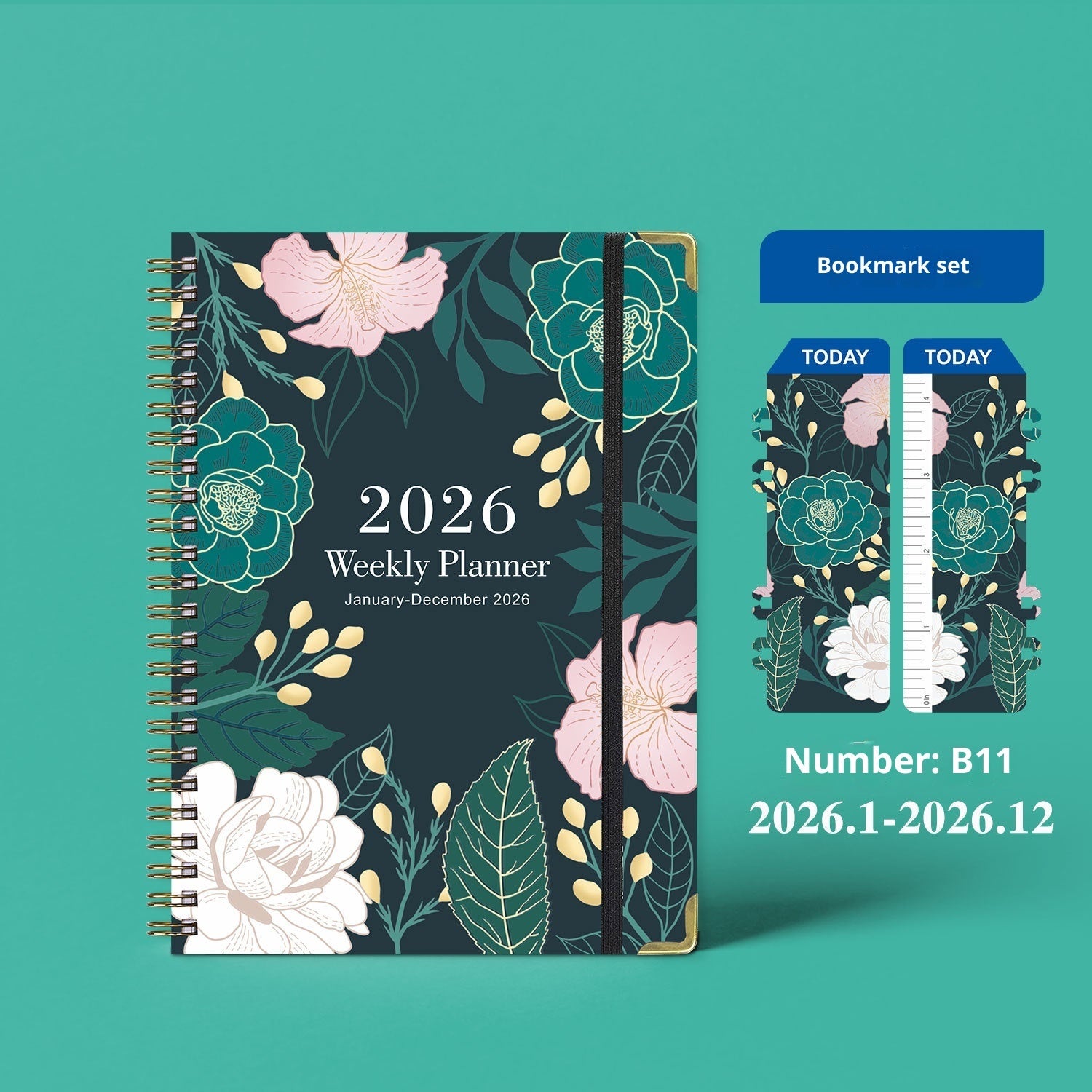 2026 English Notepad A5 Coil Diary Notebook