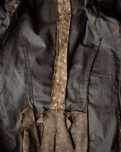 c. 1880s Brown Calico Dress