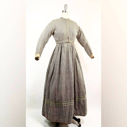 1860s Gingham Dress