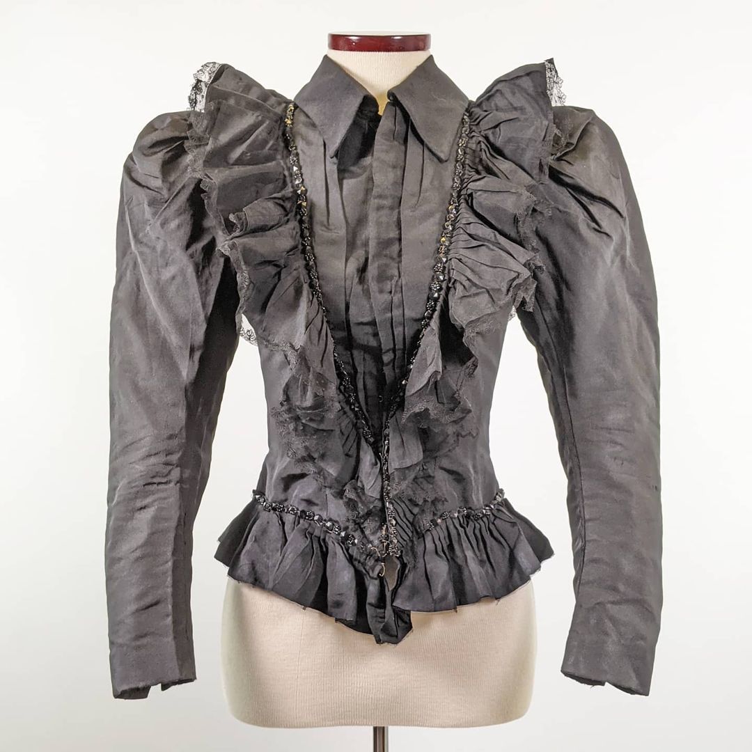 1890s Black Bodice XXS