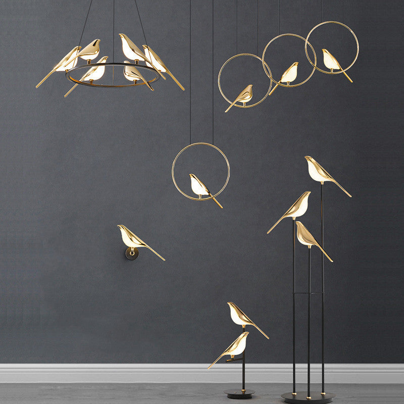 Modern Magpie Bird Model LED Wall Lamp
