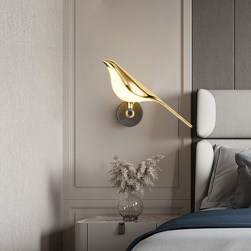 Modern Magpie Bird Model LED Wall Lamp