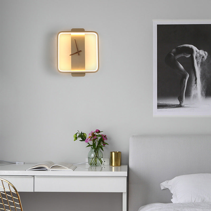Nordic Wall Lamp Clock