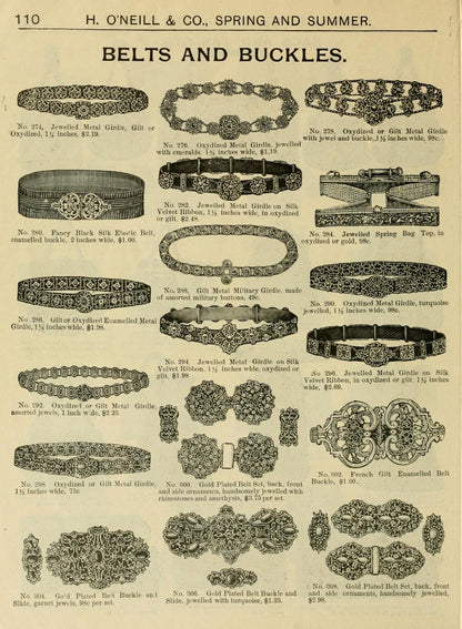 RESERVED | 1890s-1900s Stamped Metal Belt