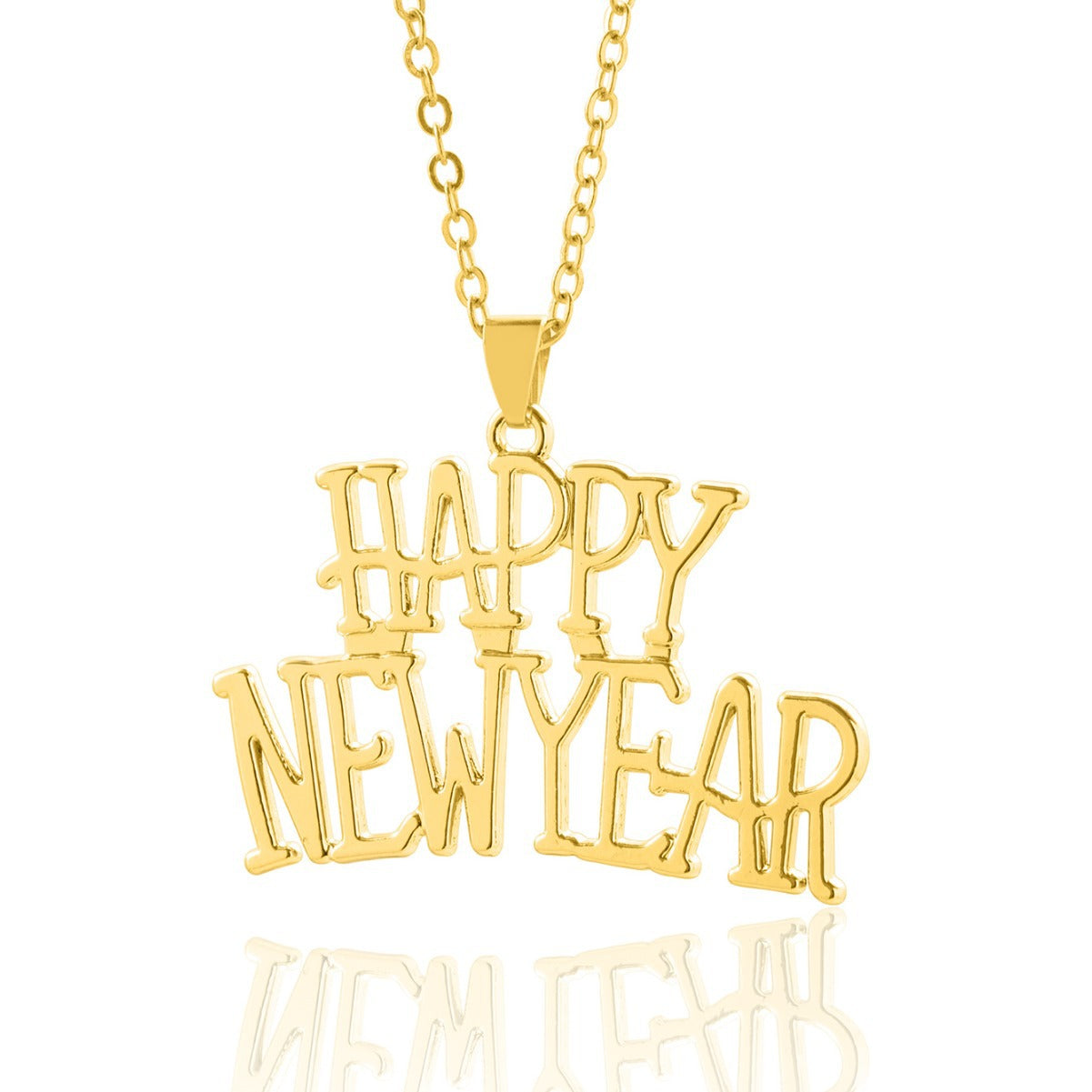 Happy New Year English Letter Happy New Year Fashion Classic Women's Necklace