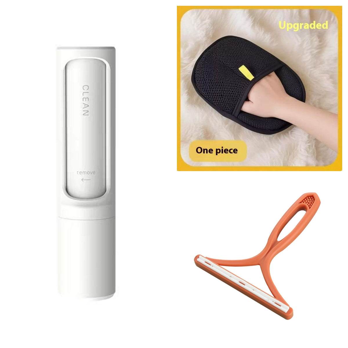 2 - 1 Reusable Pet Hair Remover Brush Lint Roller Portable Effective Self Cleaning Tool for Cat Dog Fur Hair Dust Removal Brush - Gadgets &amp; Gifts