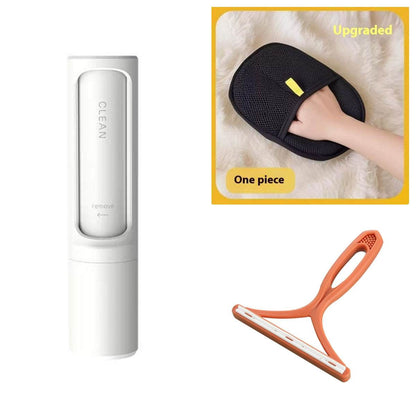 2 - 1 Reusable Pet Hair Remover Brush Lint Roller Portable Effective Self Cleaning Tool for Cat Dog Fur Hair Dust Removal Brush - Gadgets &amp; Gifts
