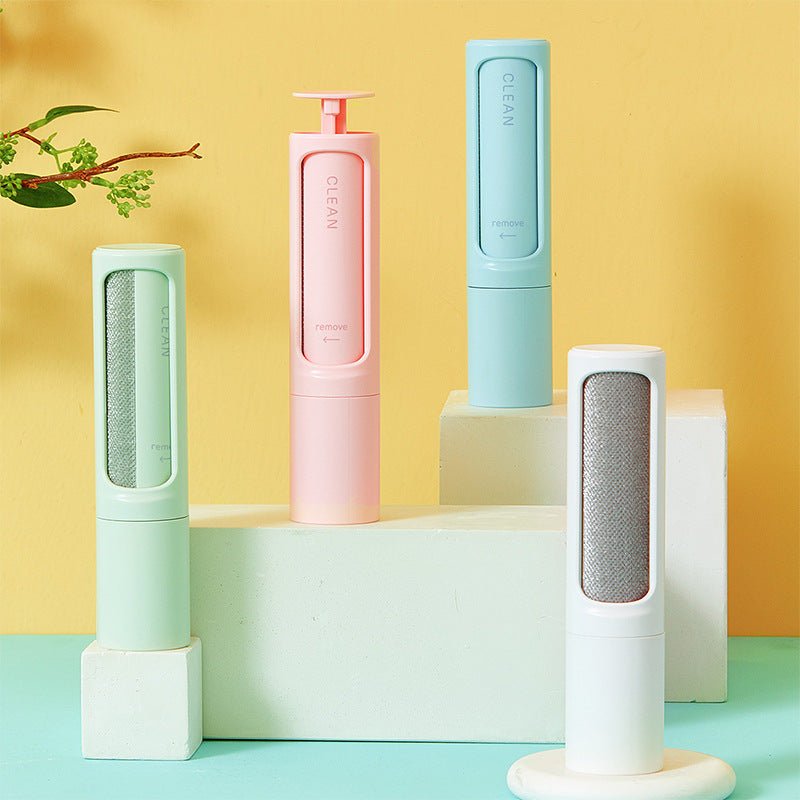 2 - 1 Reusable Pet Hair Remover Brush Lint Roller Portable Effective Self Cleaning Tool for Cat Dog Fur Hair Dust Removal Brush - Gadgets &amp; Gifts