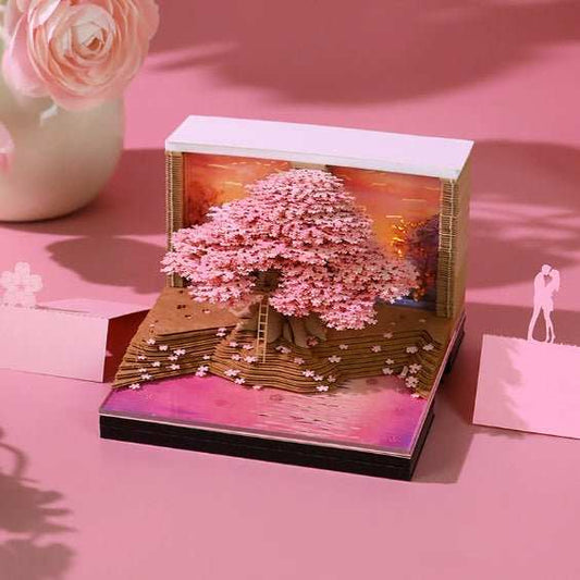 2026 Desk Calendar creative treehouse paper sculpture desktop ornament