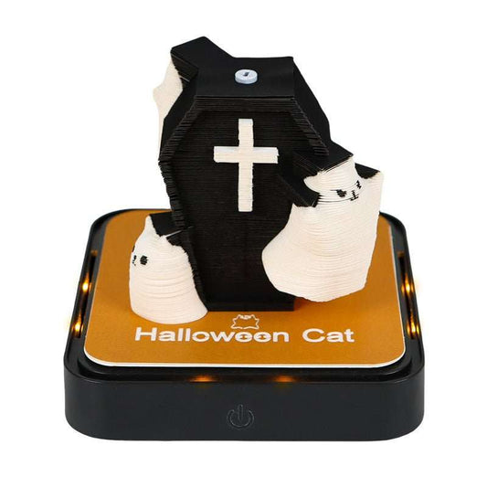 2026 paper carved Halloween cat calendar made of paper