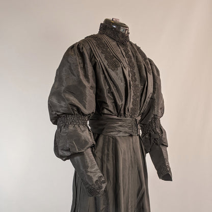 1890s Black Taffeta Bodice