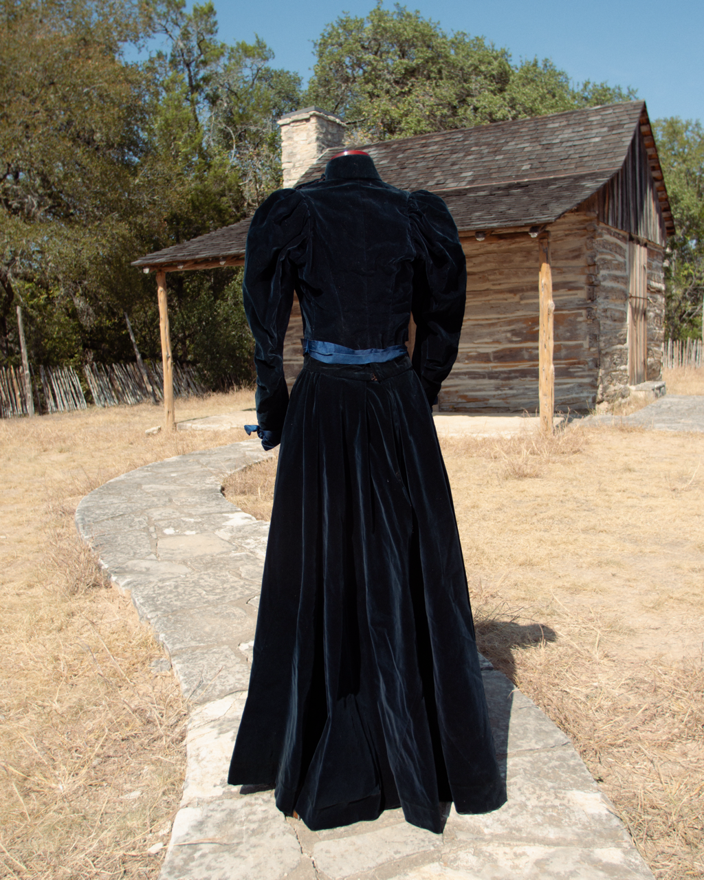 c. 1899-1900 Blue Velvet Dress