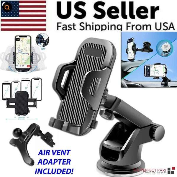 360Universal Mount Holder Car Stand Windshield For Mobile Cell Phone GPS - Gadgets &amp; Gifts