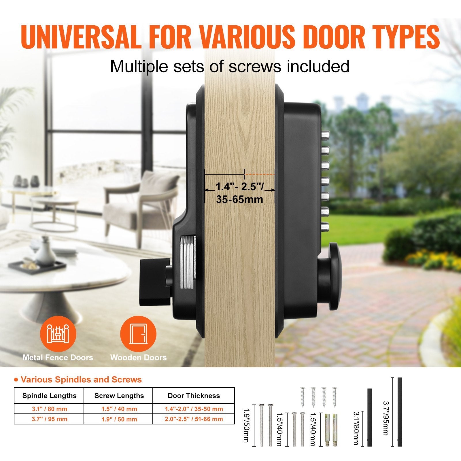 VEVOR Mechanical Keyless  14 Digit Keypad Entry Door Lock