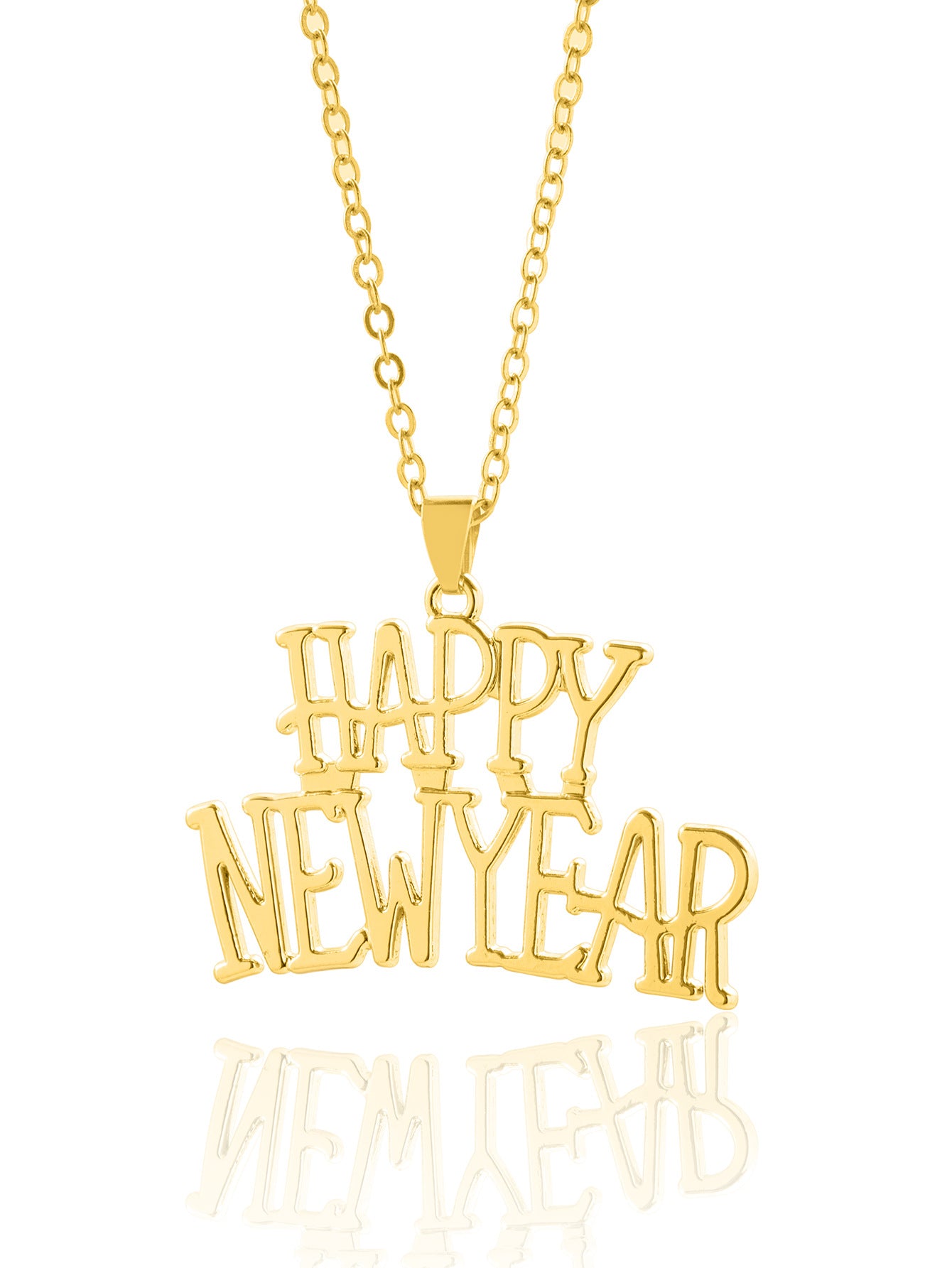 Happy New Year English Letter Happy New Year Fashion Classic Women's Necklace