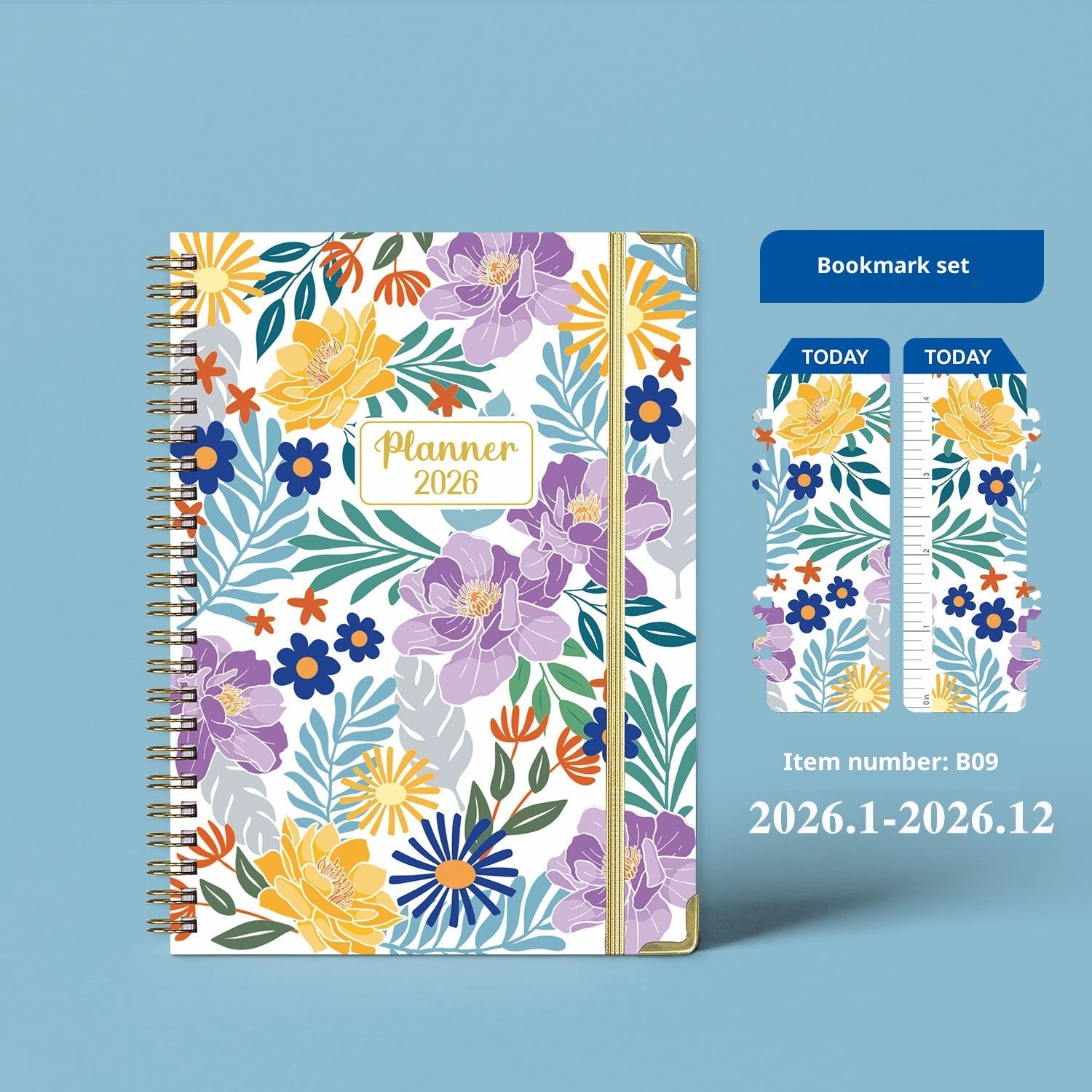 2026 English Notepad A5 Coil Diary Notebook