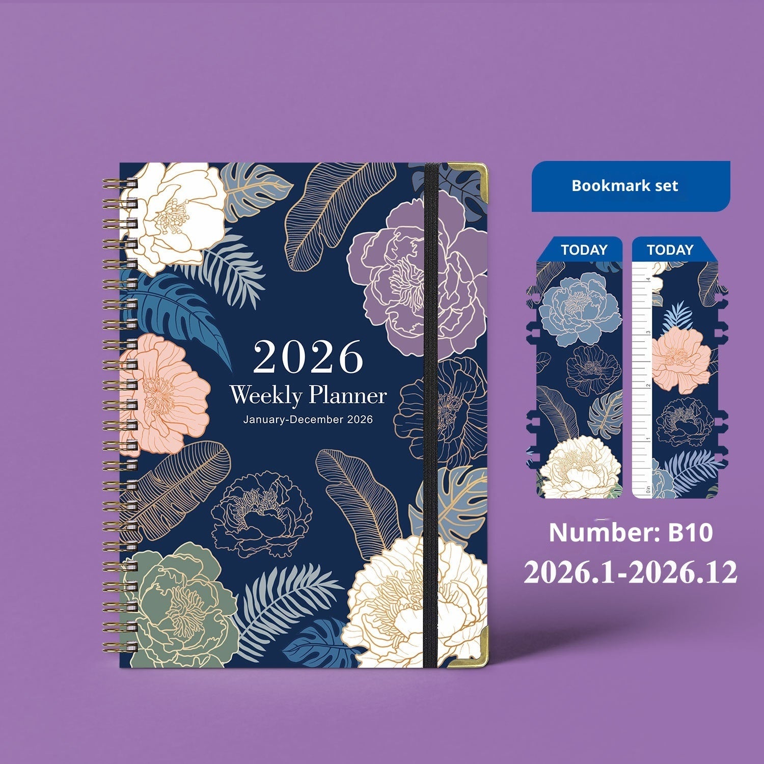 2026 English Notepad A5 Coil Diary Notebook
